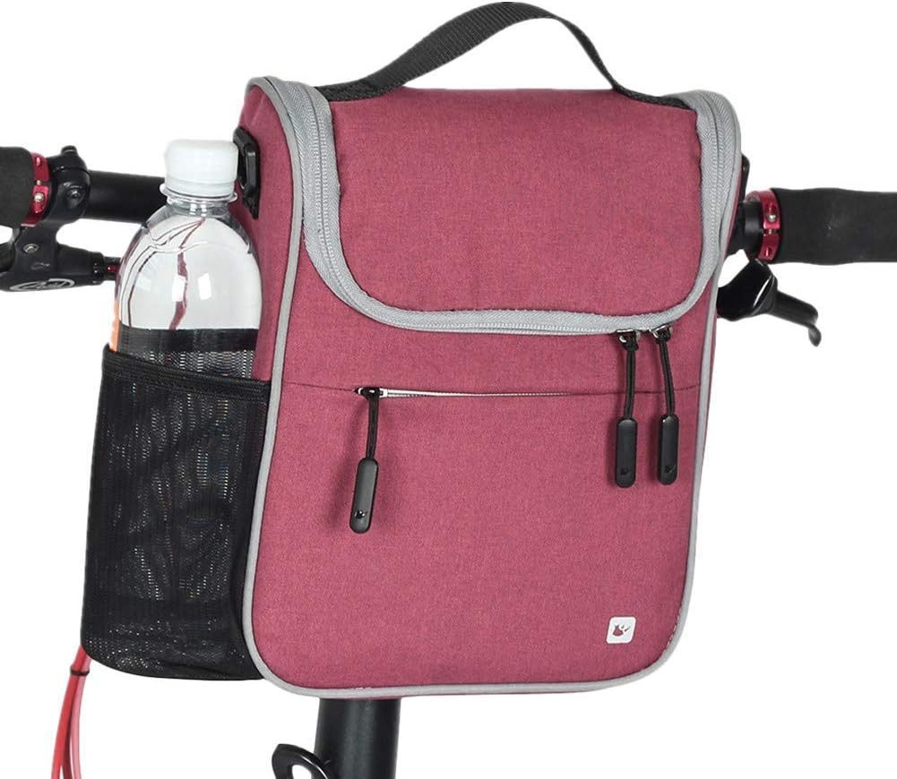 HEYHIPPO Fahrradtasche Fahrrad-Fronttasche, 5 l großes Fassungsvermögen, 19 x 9 x 25 cm, (multifunktionale Vordergrifftasche, Faltrad-Elektro-Fahrradtasche), rutschfester und verschleißfester Befestigungsgurt, Regenschutz
