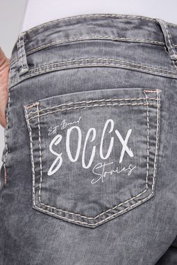 SOCCX Jeansshorts mit Turn-Up Saum