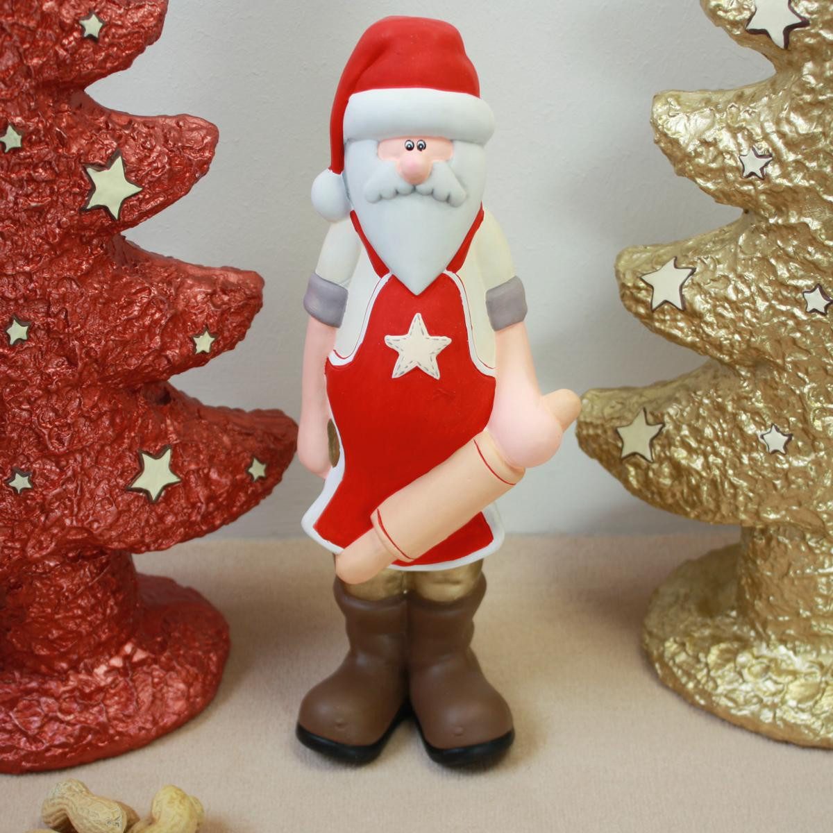 Casablanca Weihnachtsfigur Casablanca Back-Nikolaus mit Nudelholz (Stück)