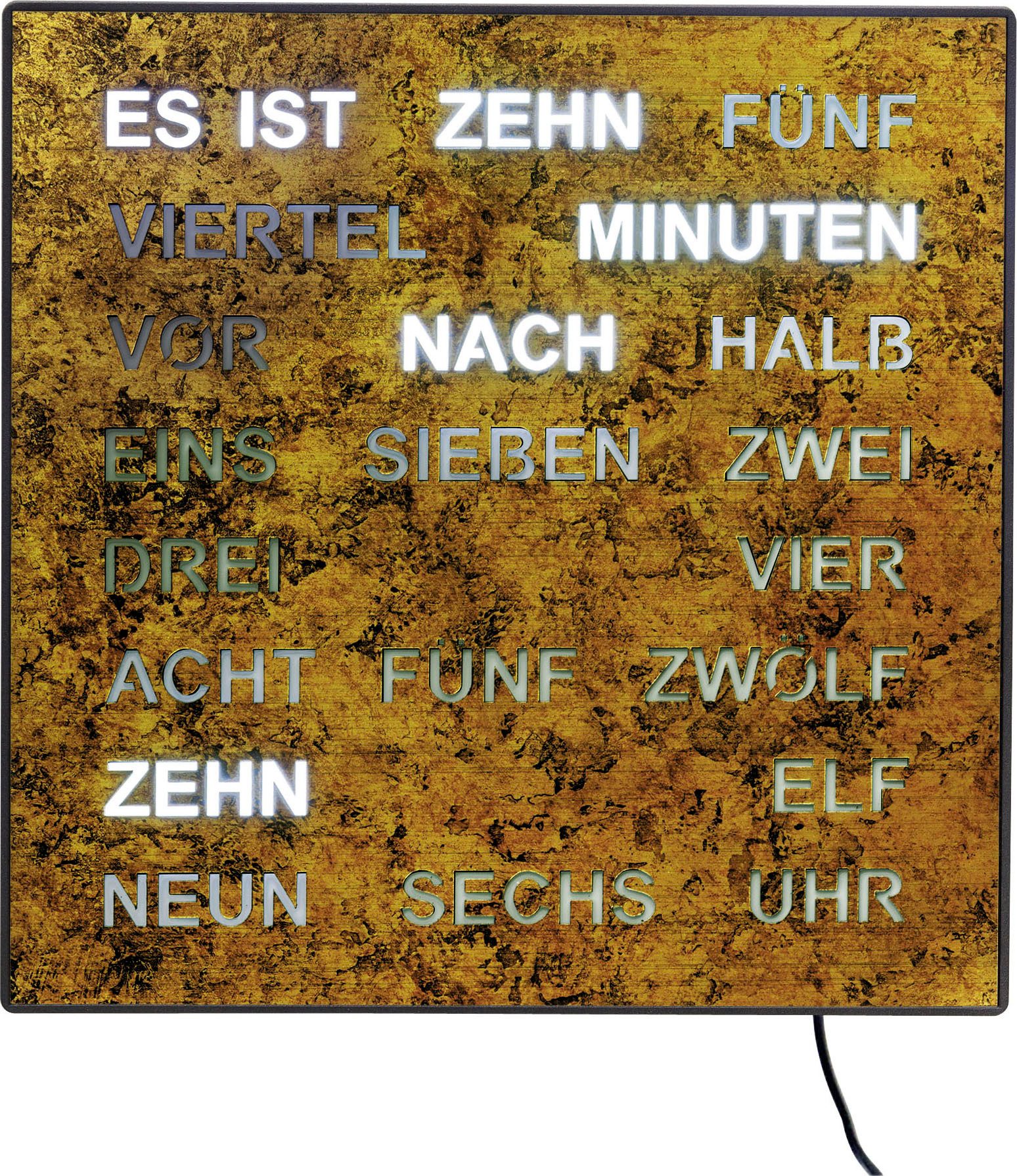 AMS Tischuhr T1234 Made in Germany,Büro,Wohnzimmer,Esszimmer, als Wanduhr nutzbar