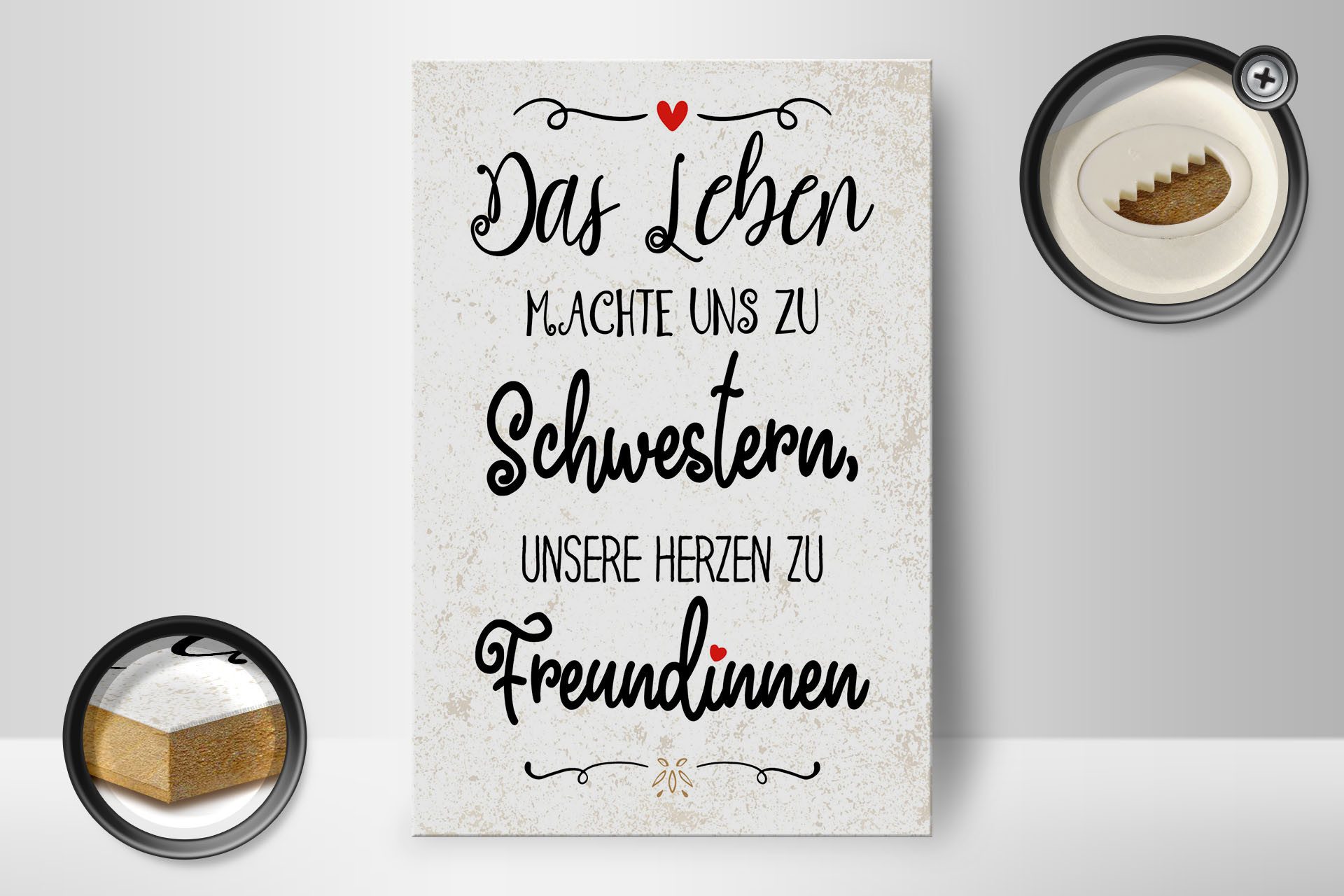 Femer GmbH Holzbild Spruch 12x18 cm günstig online kaufen