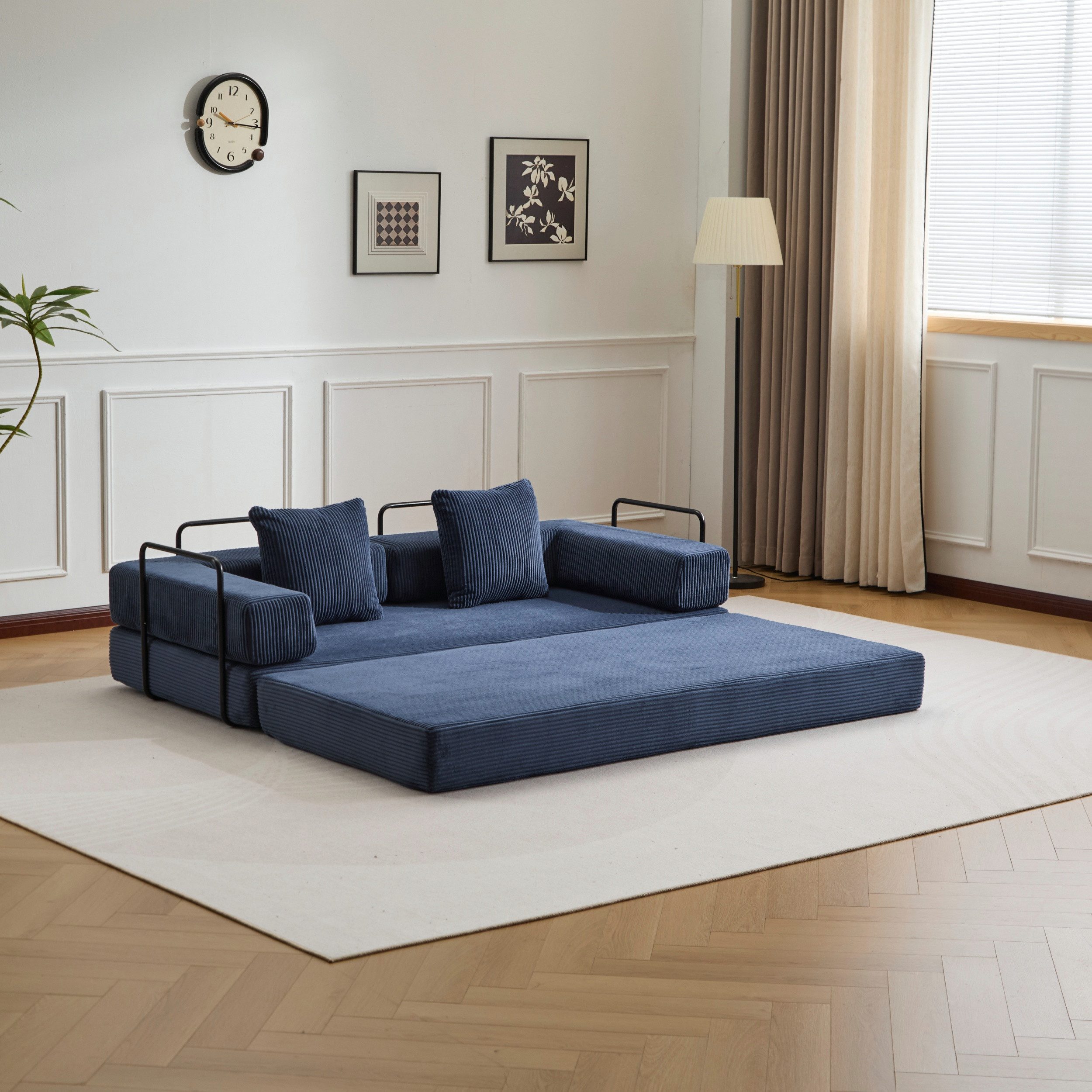 Leawin Sofa Faltbares Cord Schlafsofa, 4-in-1 günstig online kaufen