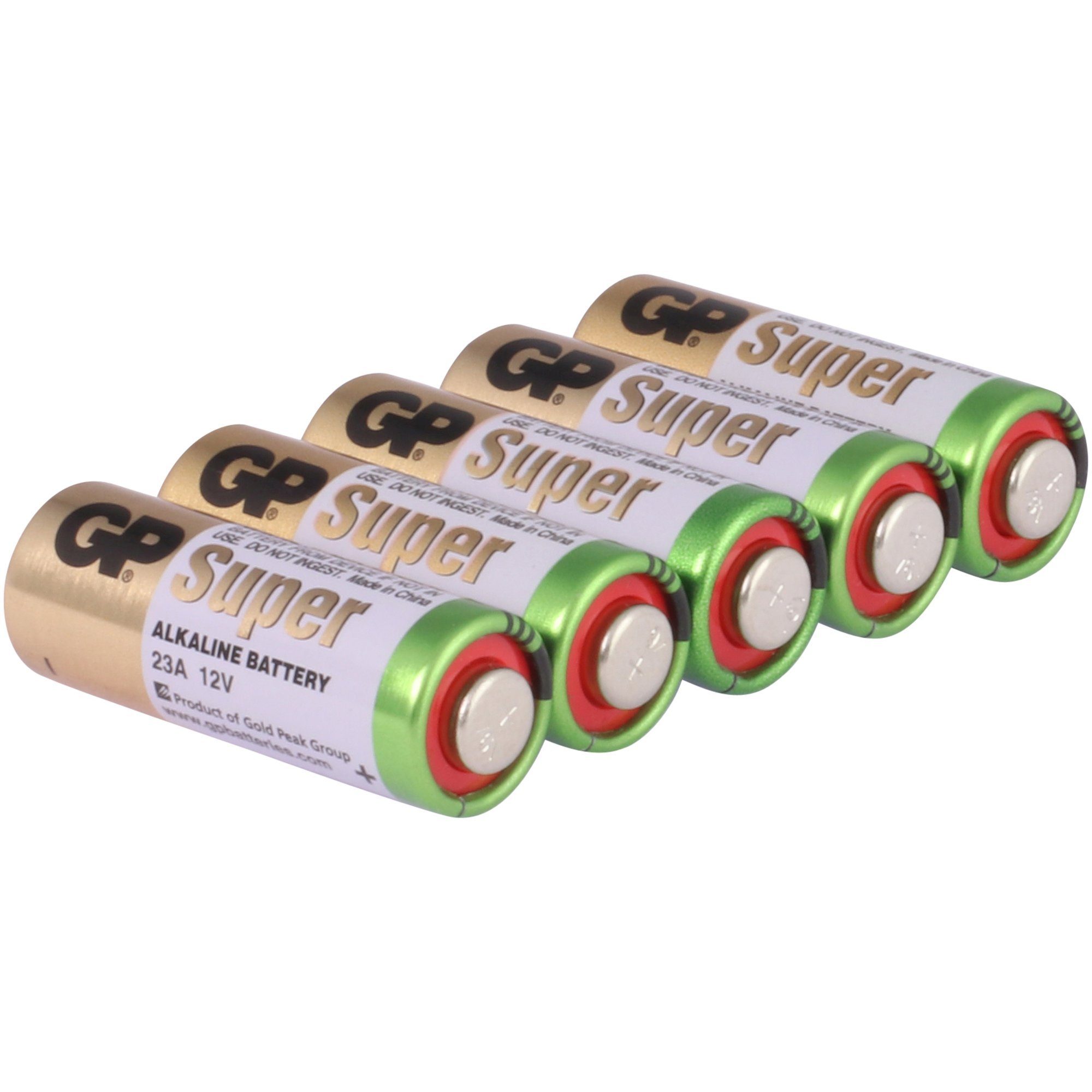5 Stück A23 GP Alkaline MN21 Rundzellenbatterie Hochspannung 12V Batterie