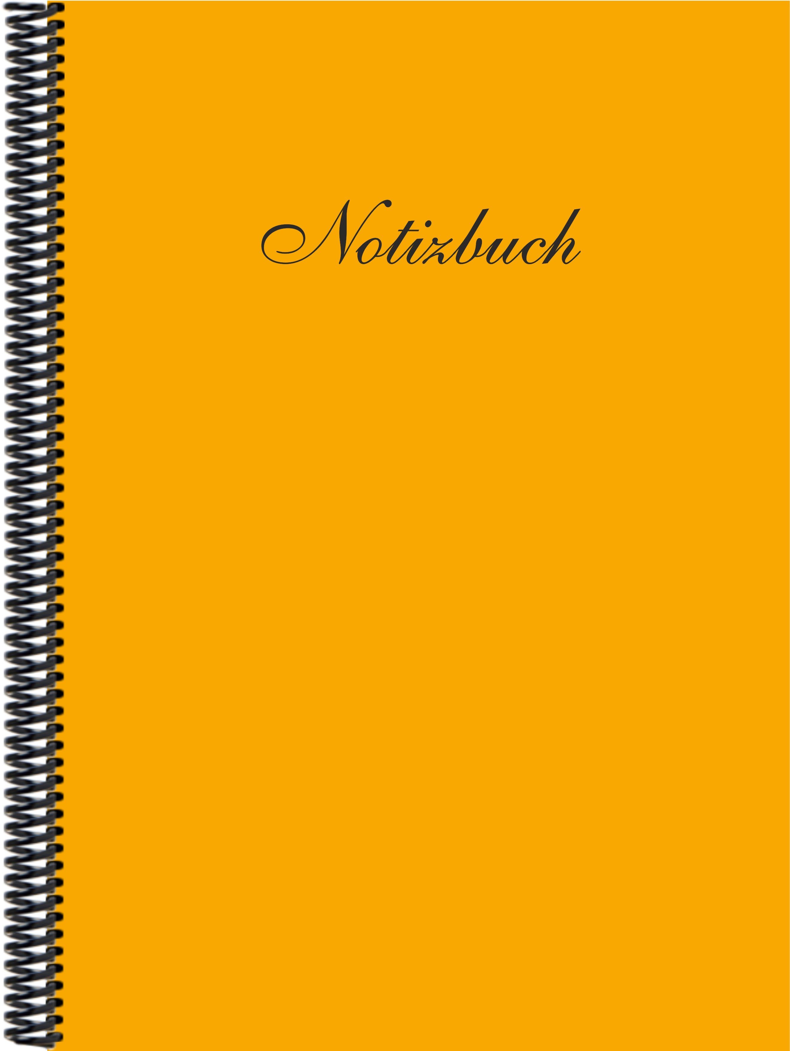 E&Z Verlag Gmbh Notizbuch Notizbuch DINA4 blanko, in der Trendfarbe dunkelgelb