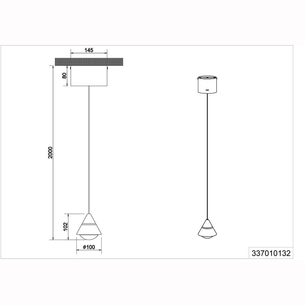 TRIO Leuchten LED Pendelleuchte, LED-Leuchtmittel fest verbaut, Warmweiß, Neutralweiß, Tageslichtweiß, Pendelleuchte Hängeleuchte Deckenleuchte schwarz Farbtemperaturwahl H