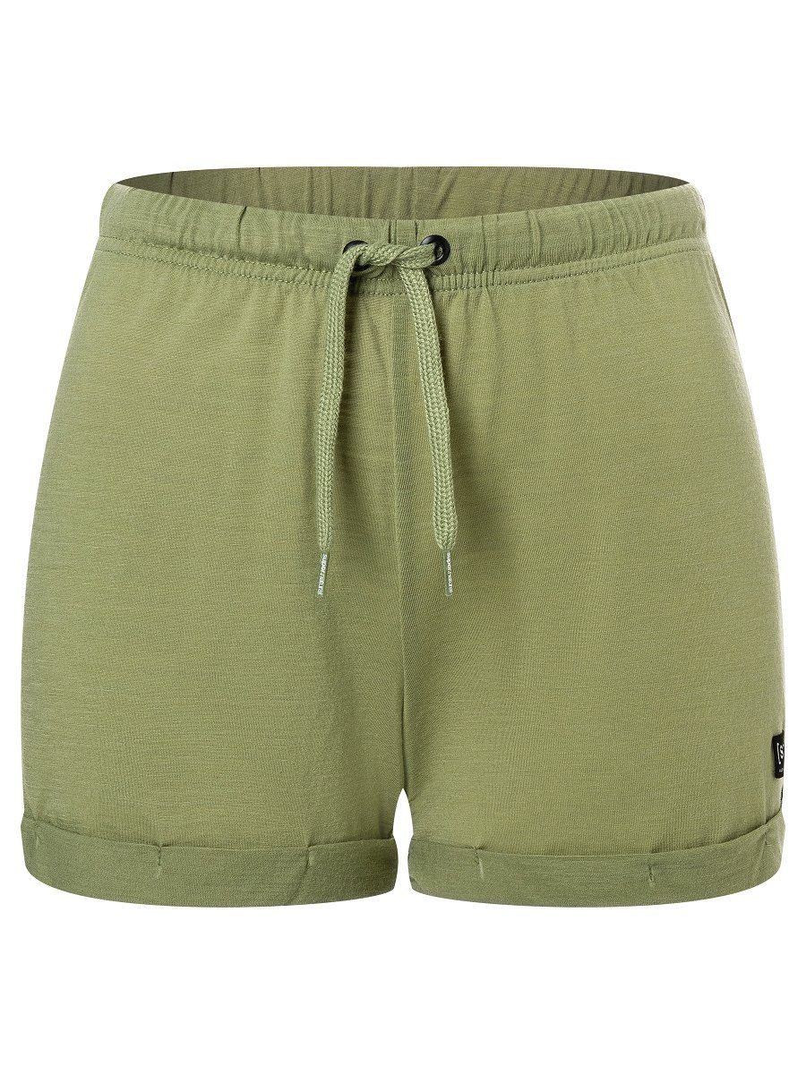 Sage Merino Shorts SUPER.NATURAL WIDE W Shorts pflegeleichter SHORTS Merino-Materialmix