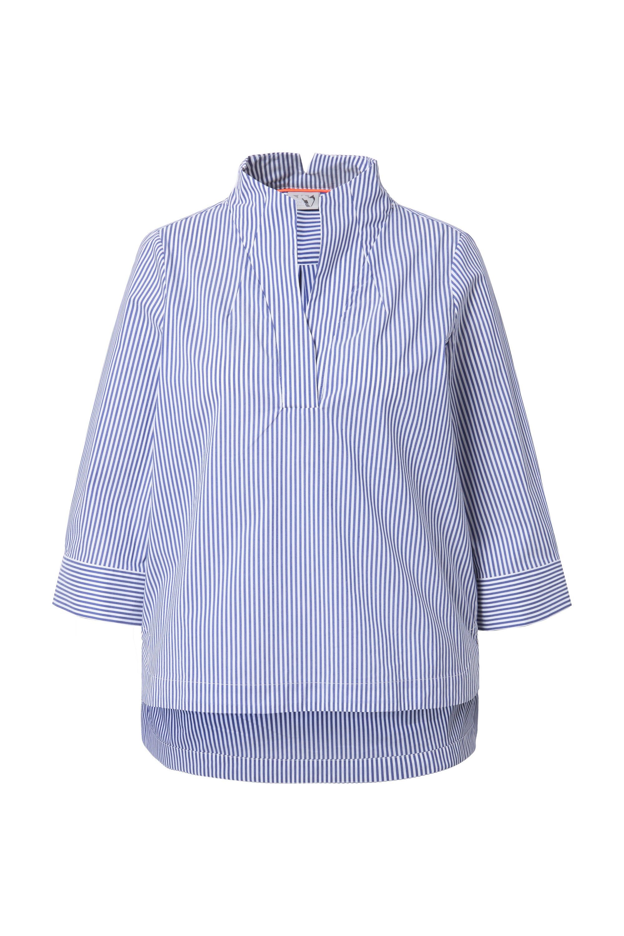 Ulla Popken Longbluse Tunika Streifen Kelchkragen günstig online kaufen