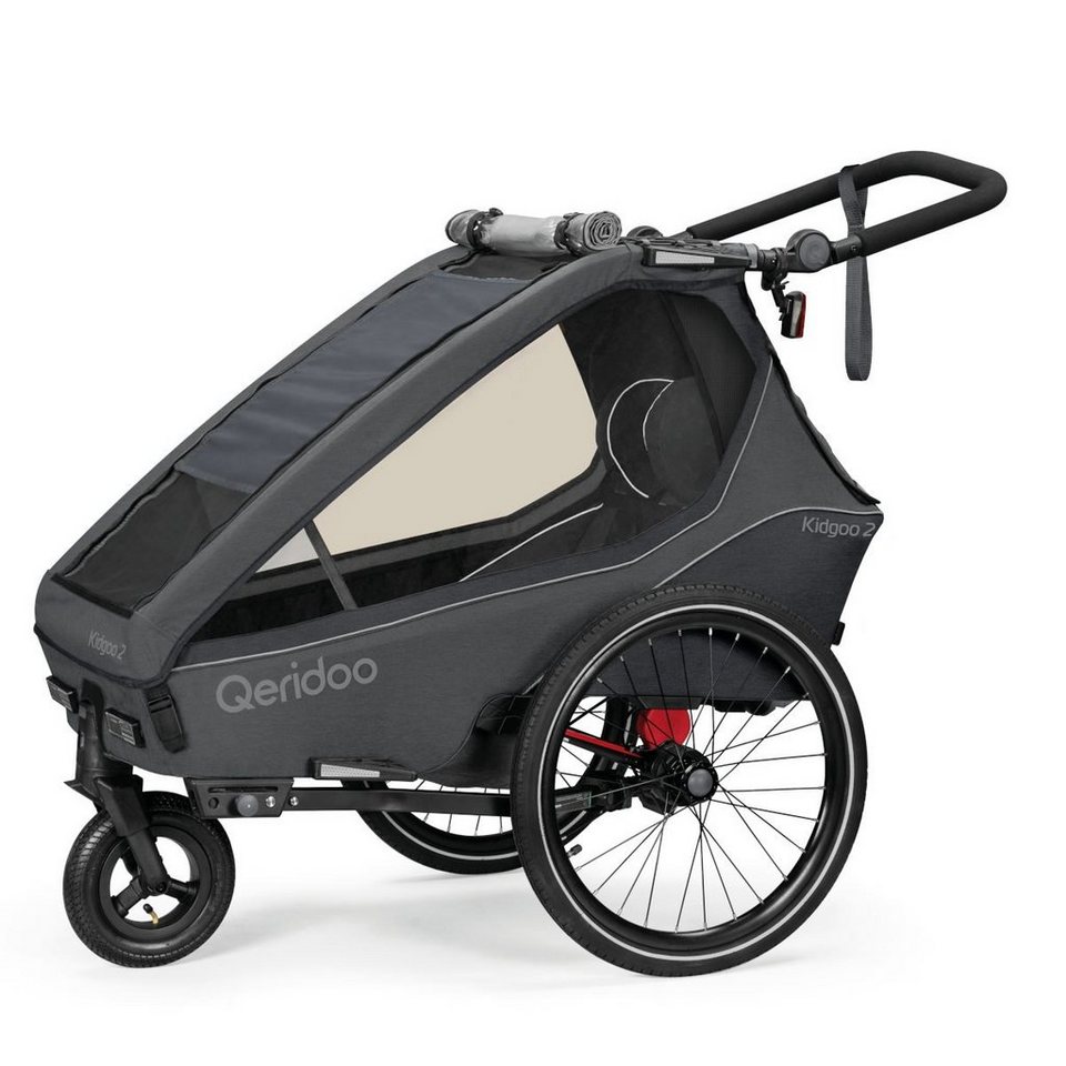 Qeridoo Fahrradkinderanhänger Qeridoo Fahrradanhänger Kidgoo 2 Modell 2023,  Buggy mit Joggerfunktion