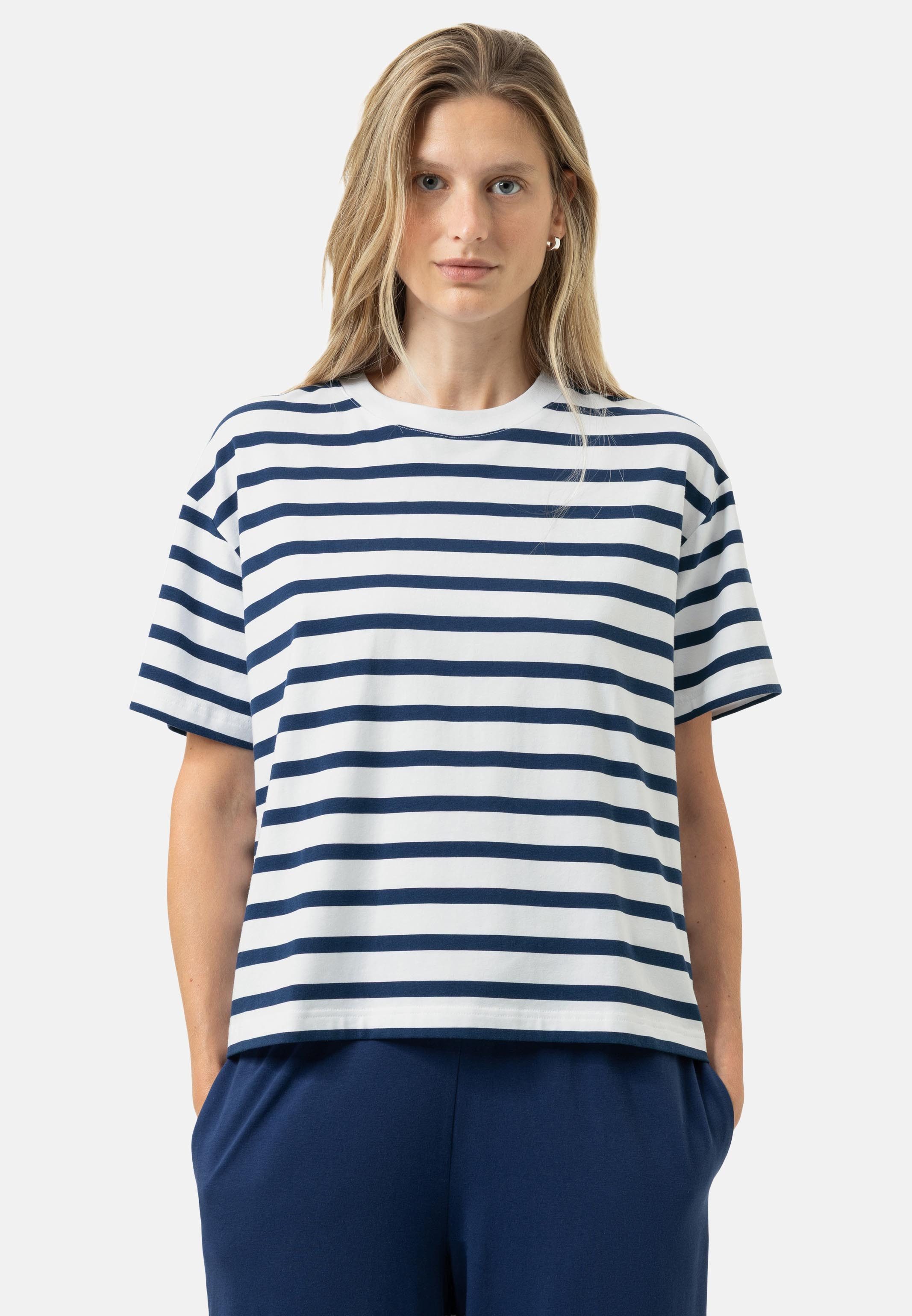 Mey Pyjamaoberteil Breezy Stripes (1-tlg) Schlafanzug Oberteil - Baumwolle - Atmungsaktiv