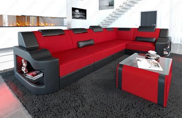 Sofa Dreams Ecksofa Polsterstoff Design Stoff Sofa Padua L Form M Mikrofaser Stoffsofa, Couch wahlweise mit Bettfunktion