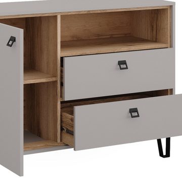 Vicco Kommode Wohnzimmerschrank TIRION Cashmere/Eiche