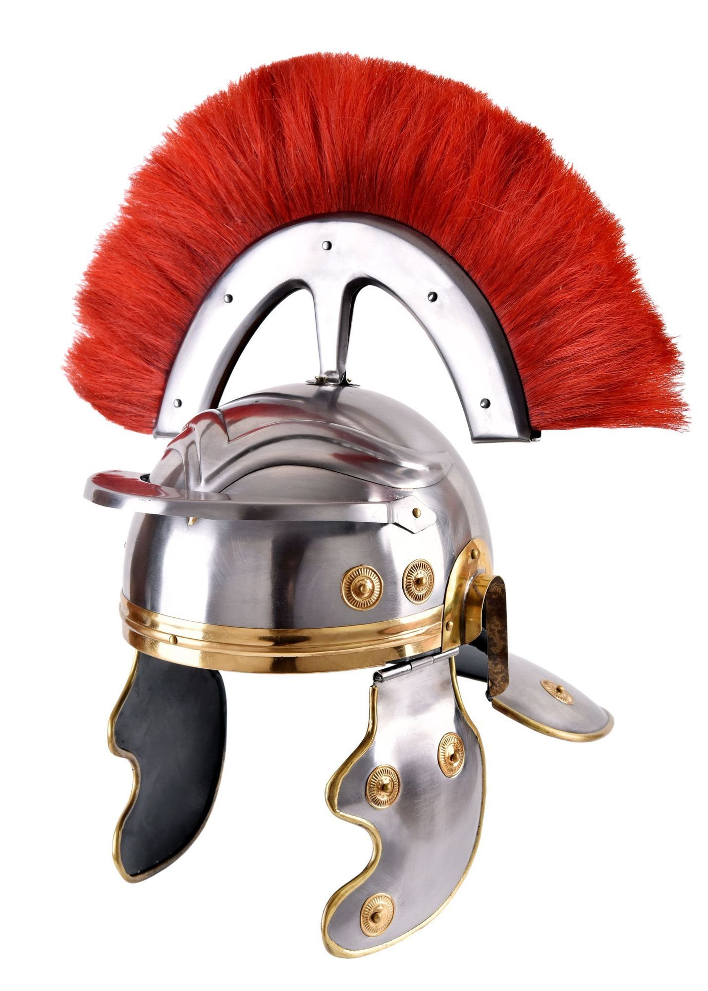 Ritter-Kostüm Römischer Offiziershelm mit Helmbusch (Centurio)