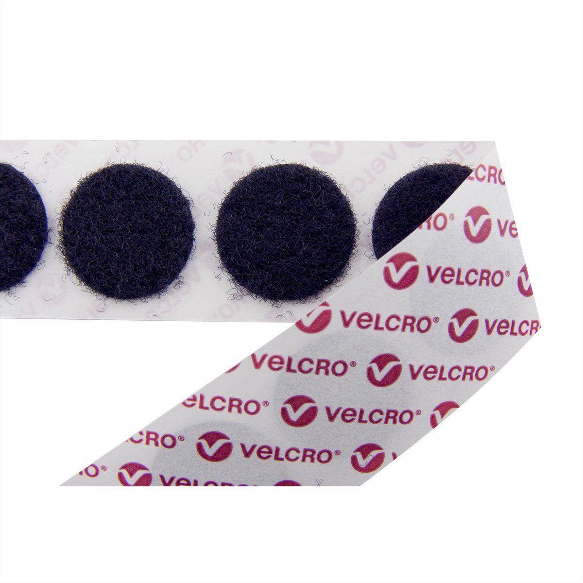 VELCRO Kabelbinder Klettpunkte Selbstklebend Nur Flausch 19mm x 125 Weiß