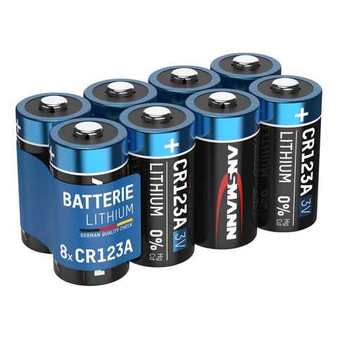 ANSMANN AG CR123A 3V Lithium Batterie, 8 Stück Batterie