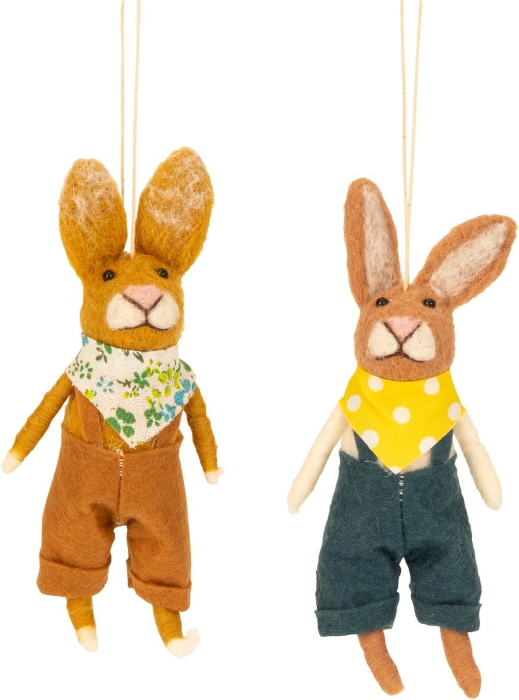 LB H&F Lilienburg Dekohänger 2er SET Osterhase Deko Frühling Frühjahr Frühlingsdeko zum Hängen (Tischdekoration Kanninchen Shabby Vintage Hygge niedlich süß handarbeit Stoff Design Frühlingsdeko Fensterbrett Liebe Familie Family Kaninchen modern Osterschmuck bunt Häschen Geschenk Mutter, Frühjahrsdeko zum kaufen Frühlingsdeko Anhänger Hänger Hängedeko Dekohänger niedlich Tischdeko Tischschmuck Fenster Frühling Frühjahr Geschenk Idee Paar innen Tierfigur Filzdeko Filzhänger Filzschmuck Filzanhänger Fensterhänger Geschenkanhänger, Hängedeko Osterstrauß Osterstrauch Filzhasen Filzanhänger), Dekohänger Osteranhänger zum hängen aufhängen, Wohnzimmer Eingang Eingangstüre Tischdekoration 2026), Osterdeko Hase Deko Anhänger HÄNGER FILZ Figur Skulptur