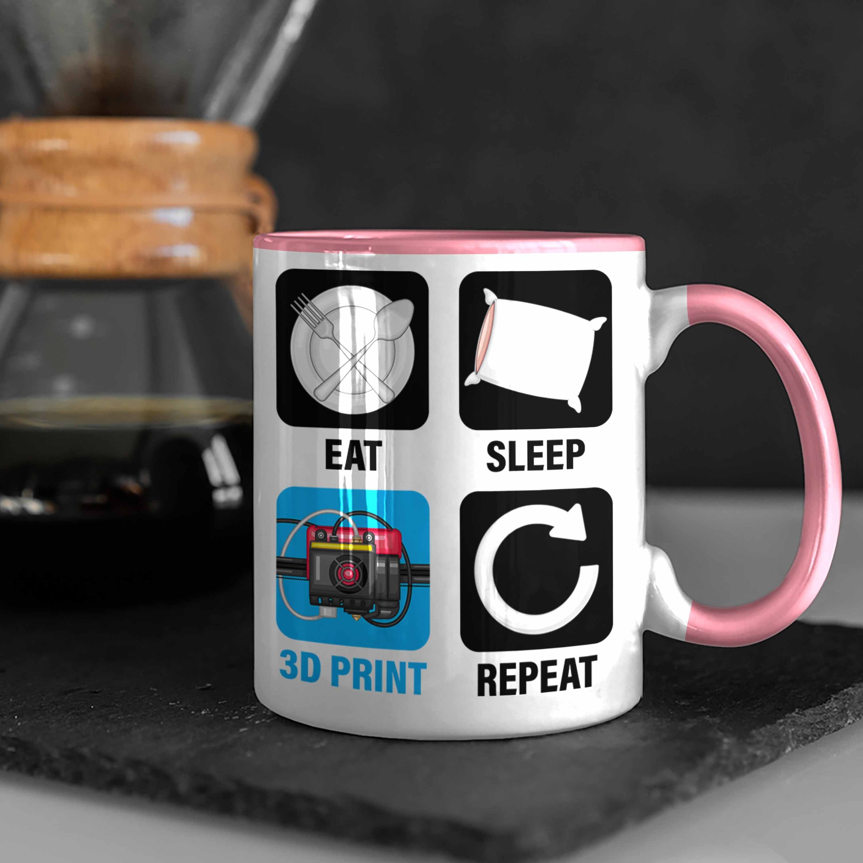 Tasse Printing Repeat 3D Sleep Print 3D Mä Geschenk Rosa Eat Tasse Trendation Drucker für 3D