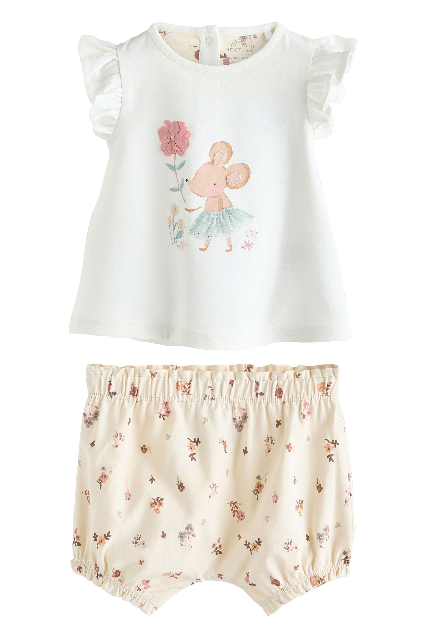 Top & Shorts Kurzärmliges Babytop und Shorts, 2-teiliges Set