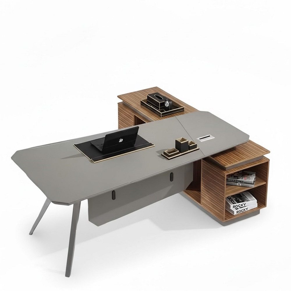 JVmoebel Eckschreibtisch Designer Eckschreibtisch aus Holz in modernem Stil (1-St), Made in Europa