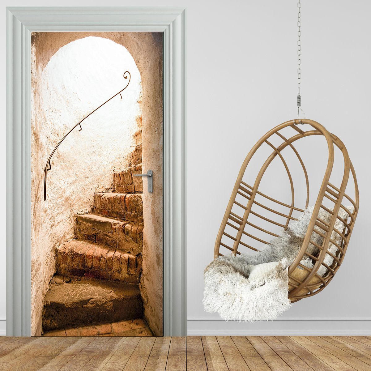 Stickerprofis Türtapete ALTE KELLERTREPPE, Premiumklasse, selbstklebend günstig online kaufen