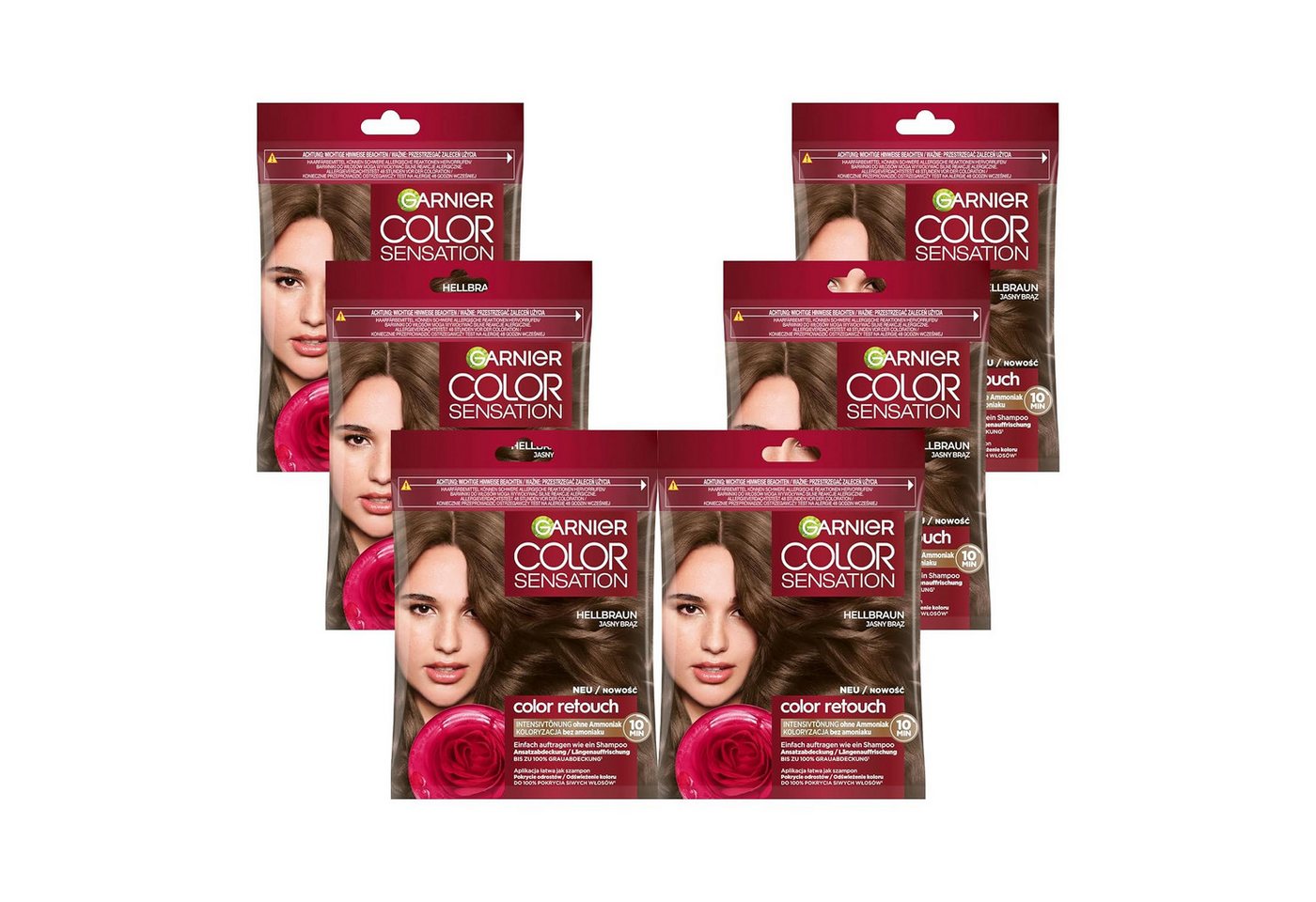 GARNIER Coloration COLOR SENSATION INTENSIVTÖNUNG, Packung, 6-tlg., mit bis zu 100% Grauabdeckung, semi-permanente Färbetechnologie