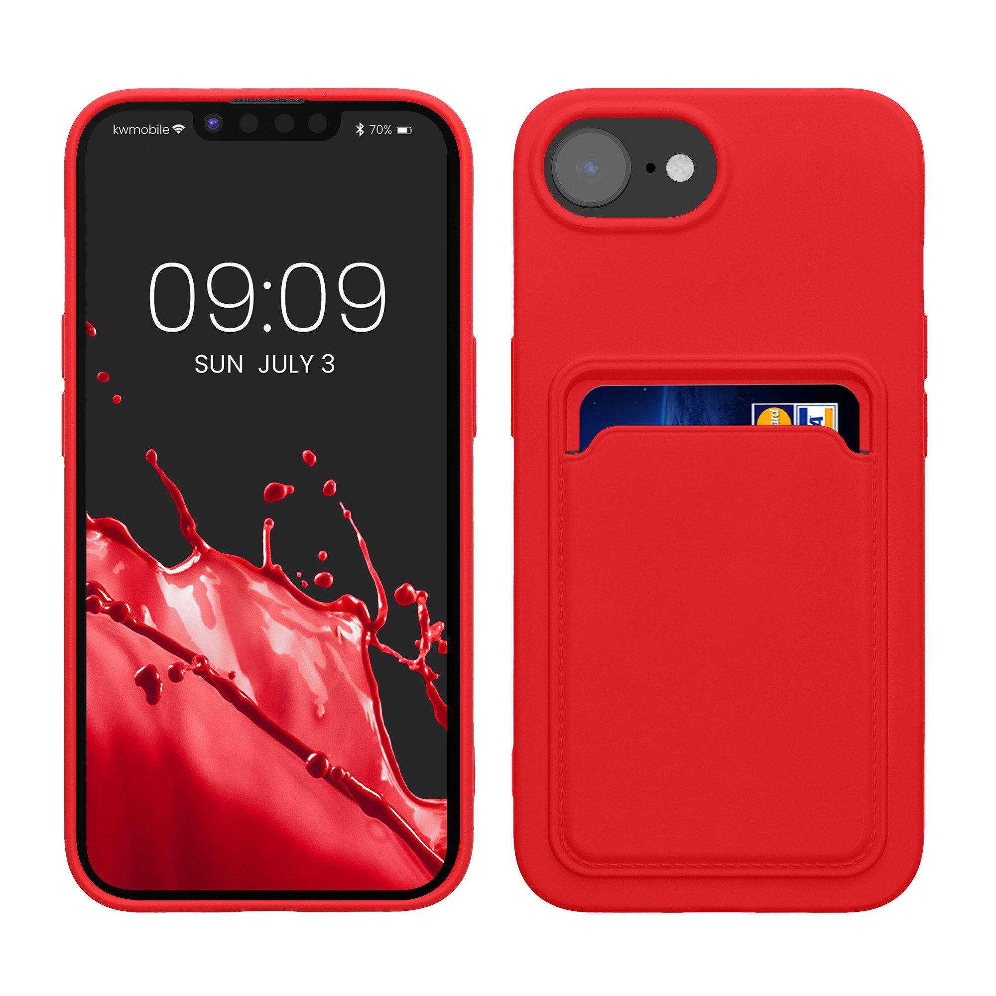 kwmobile Handyhülle Hülle für Apple iPhone 16e, Handyhülle mit Fach für Karten - Handy Cover Case