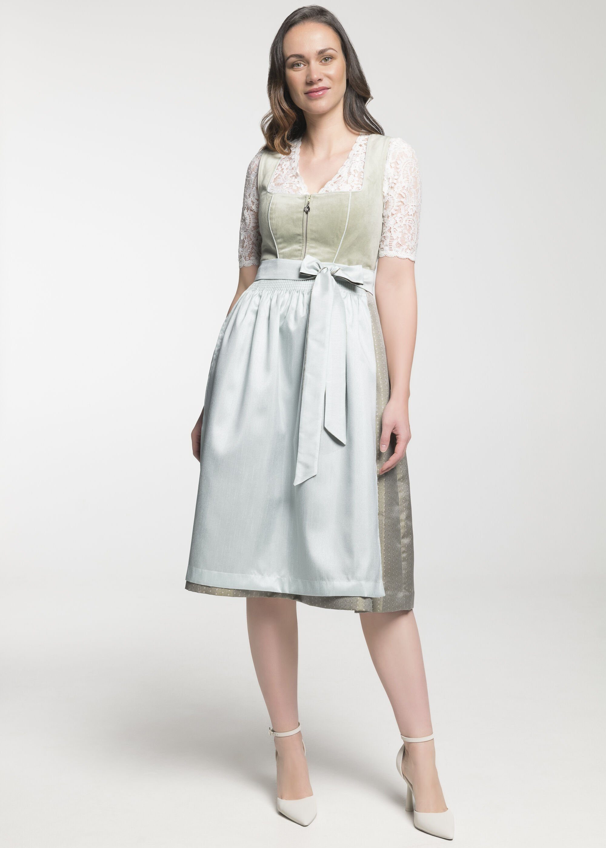 Spieth & Wensky Dirndl Doreen (1-tlg) mit eckigen Ausschnitt