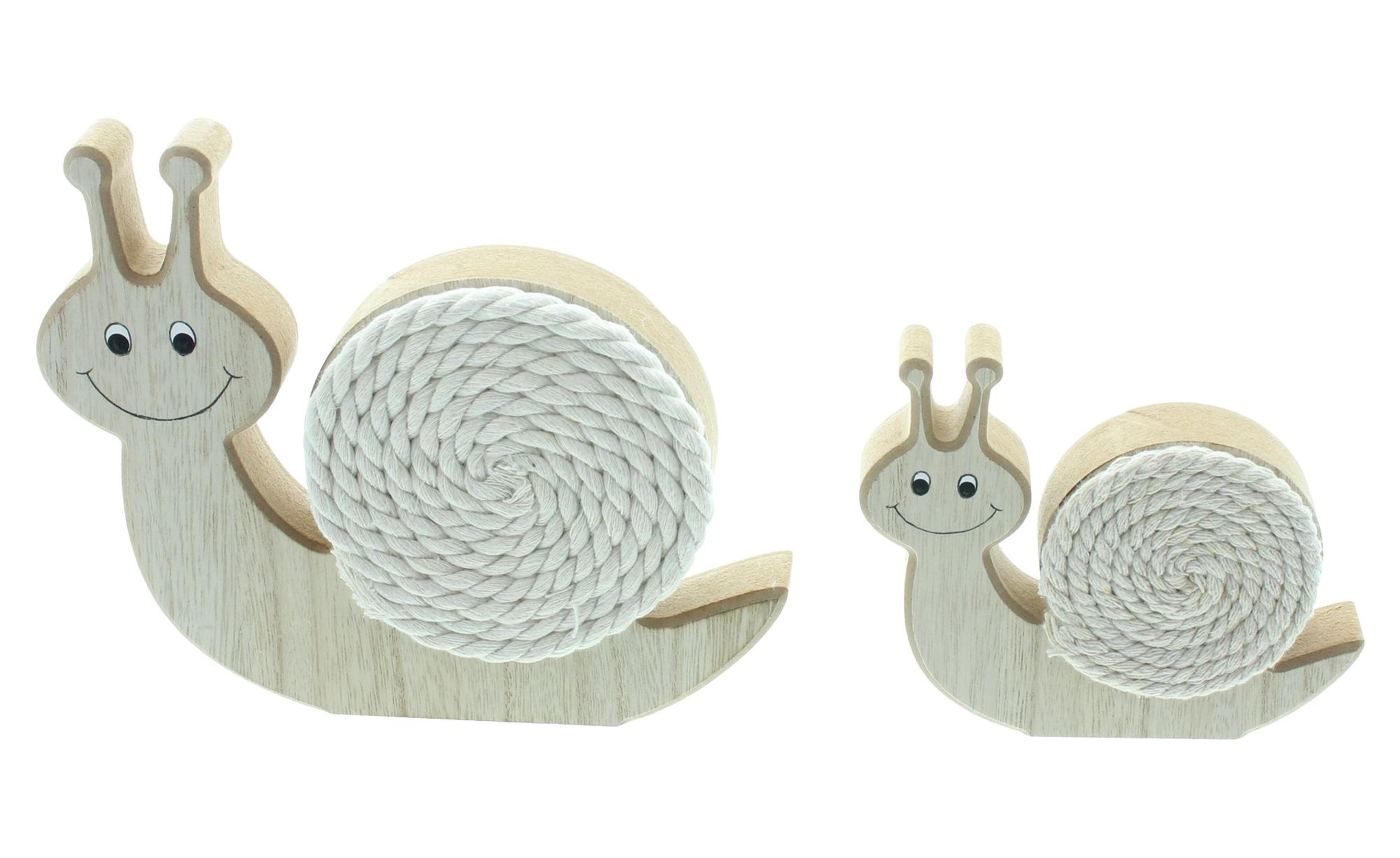 Dekoobjekt Schnecke "Happy", 2er Set