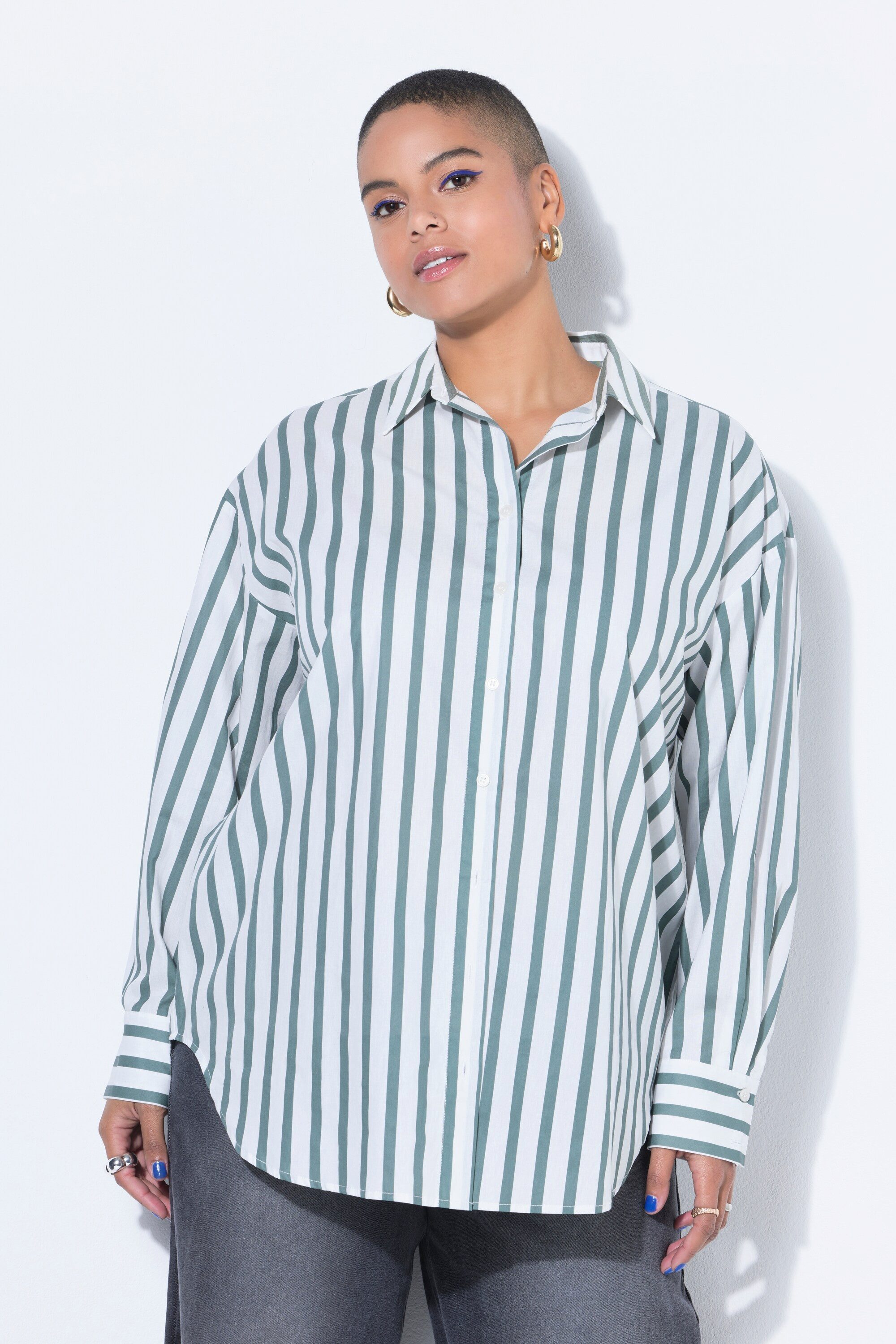 Studio Untold Hemdbluse Hemdbluse Oversize Shape Streifen