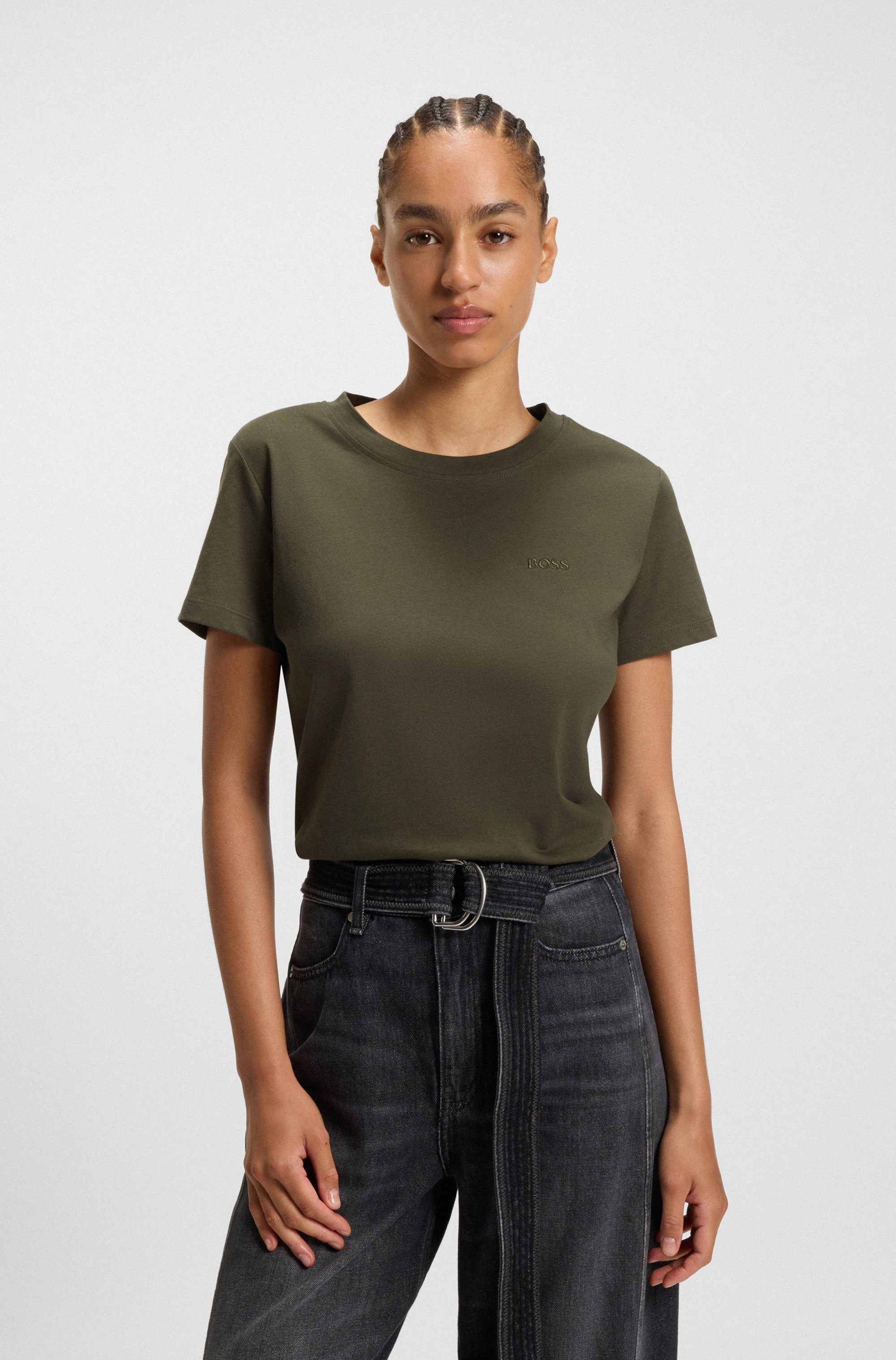 BOSS ORANGE T-Shirt Esogo Premium Damenmode mit Logo günstig online kaufen