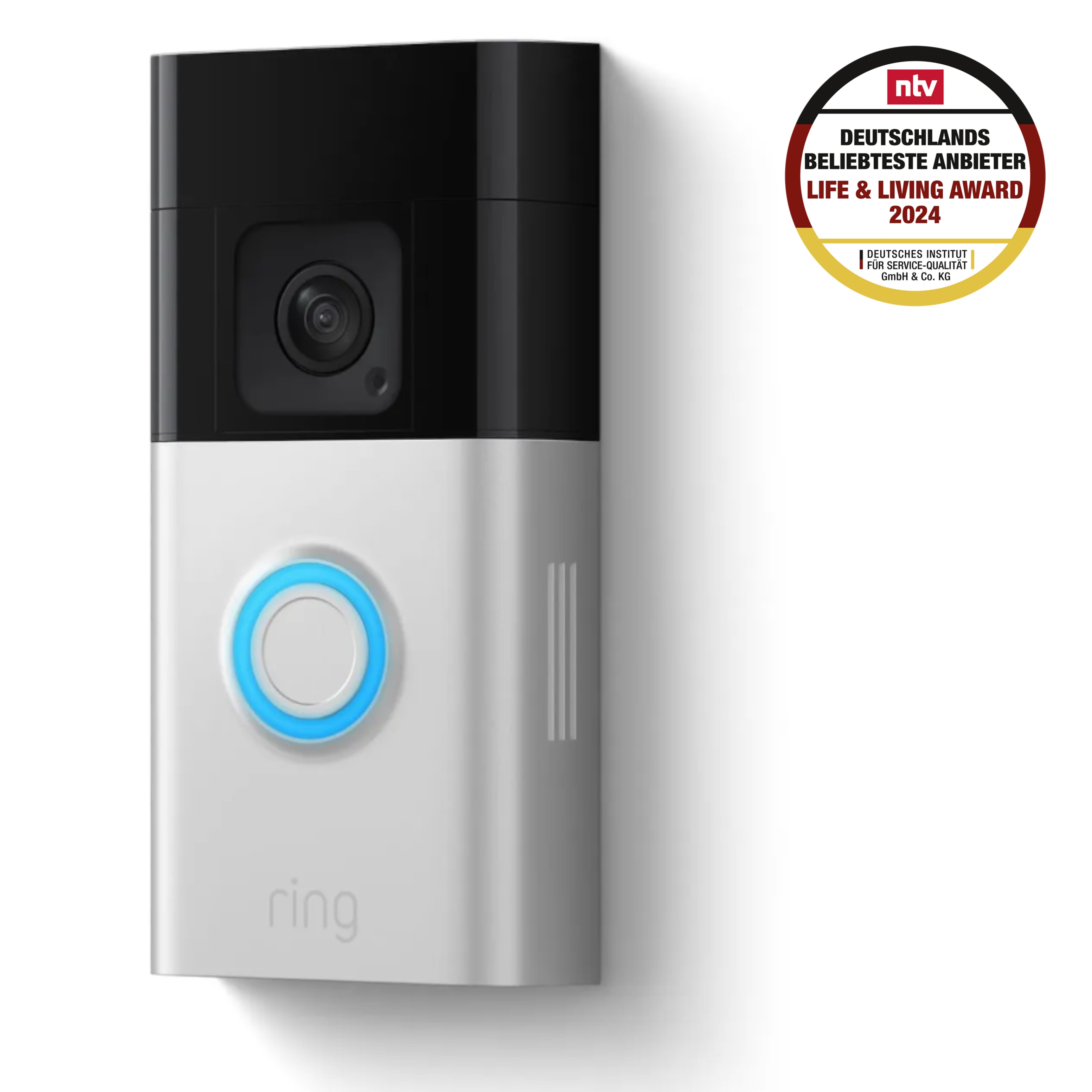 Ring Smart Home Türklingel Sicherheitskamera Battery Video Doorbell PLUS (Neueste Generation) (Außenbereich, Innenbereich, WLAN, Selbstinstallation in 5 Minuten, Privatsphäre-Einstellungen)