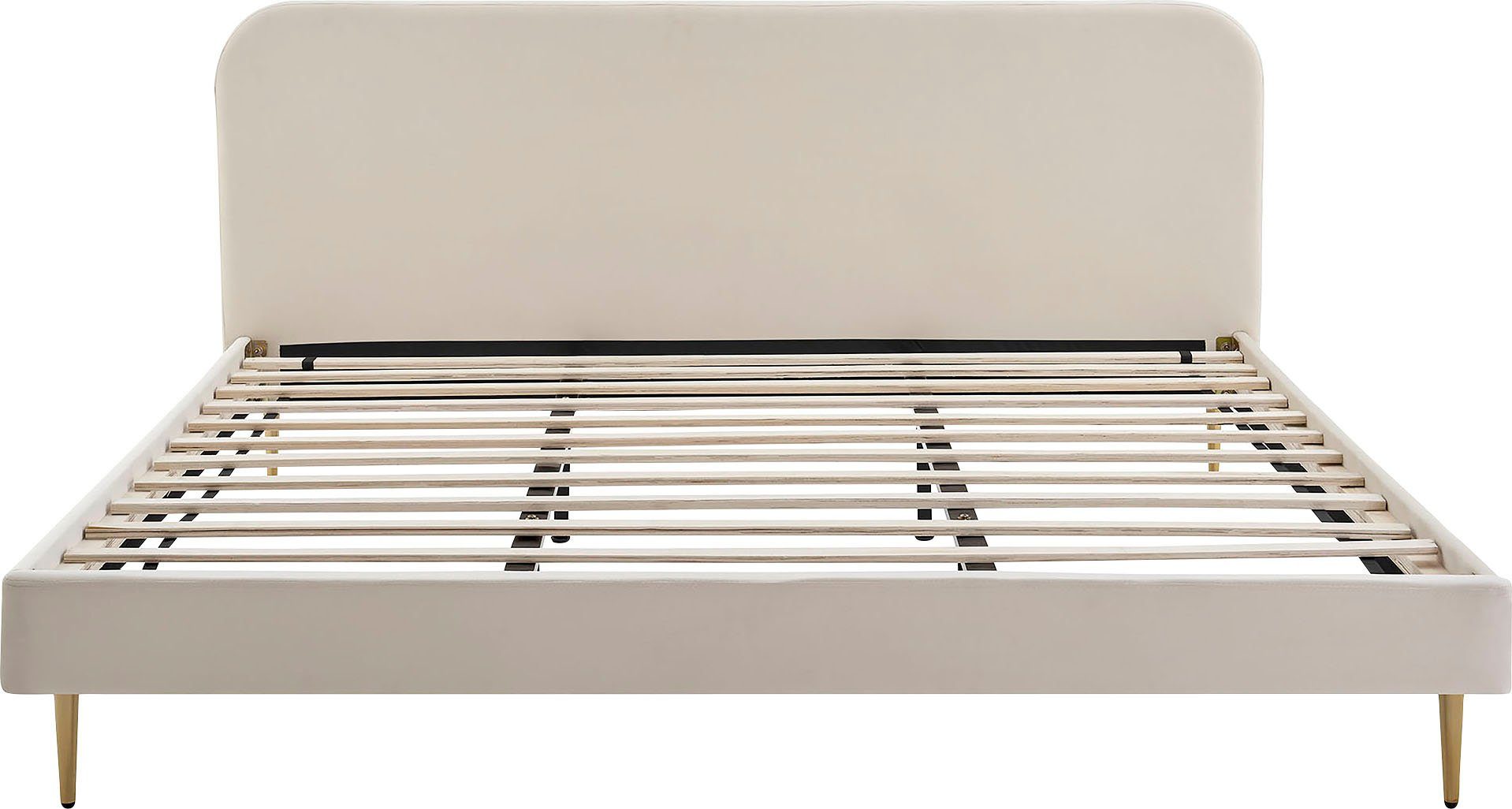 SalesFever Polsterbett Komfortables Bett für erholsamen Schlaf, Chrombeine günstig online kaufen