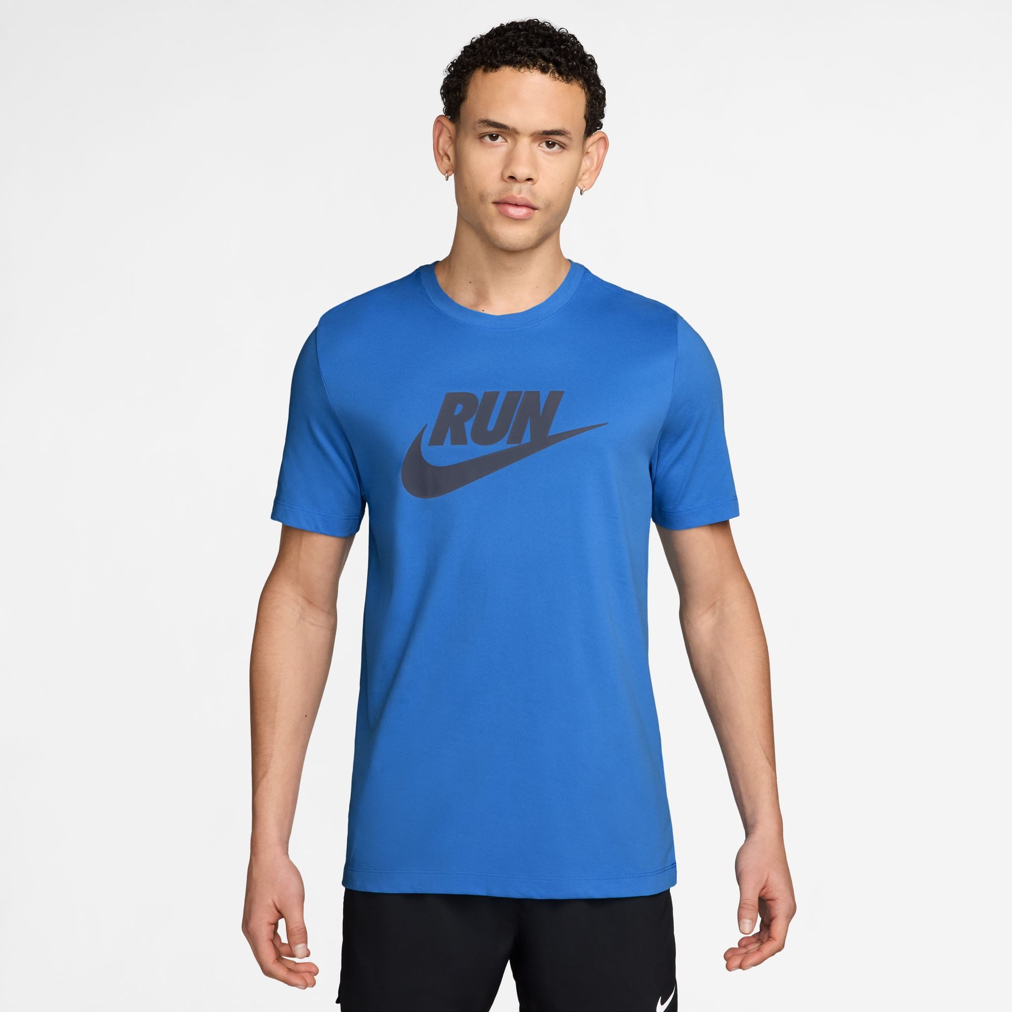Nike Laufshirt M NK DF TEE RUN SWOOSH für Erwachsene, sportlicher Stil, für Lauftraining