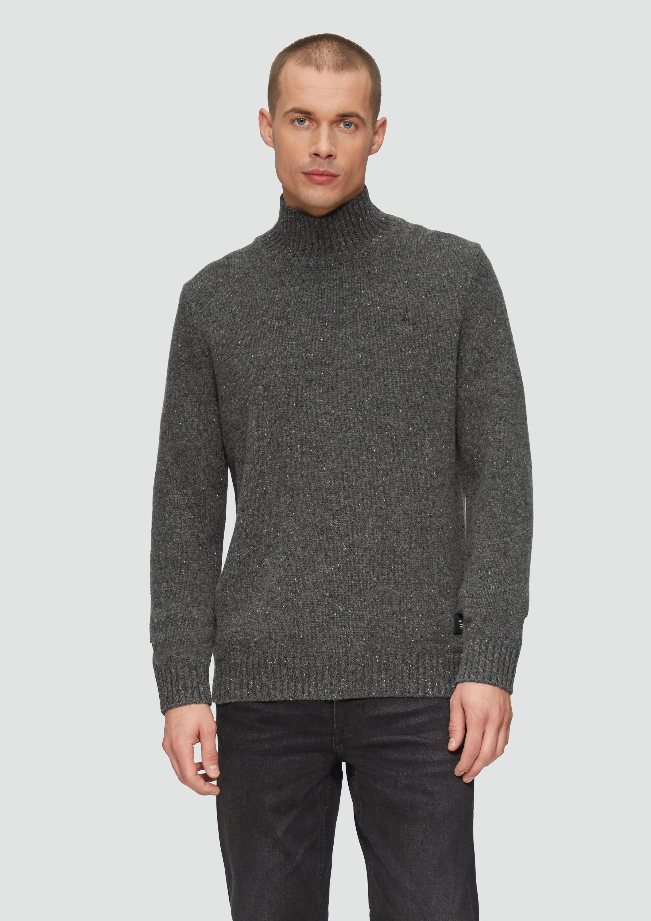 s.Oliver Longpullover Strickpullover Softer Stehkragenpullover aus günstig online kaufen