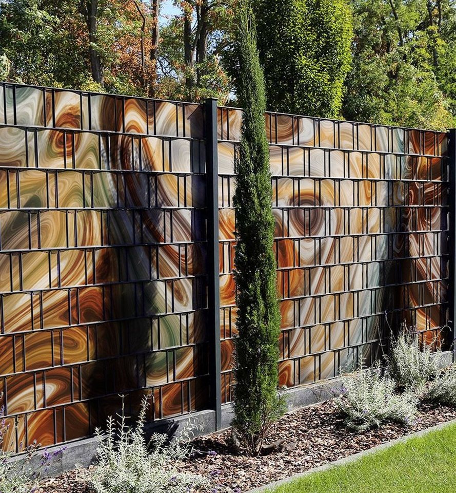 Thumbnail - MyMaxxi Sichtschutzstreifen Sichtschutzstreifen Abstraktes Muster bunt Sichtschutz Garten Zaun