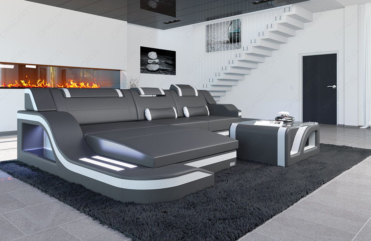 Sofa Dreams Ecksofa Ledersofa Palermo L günstig online kaufen