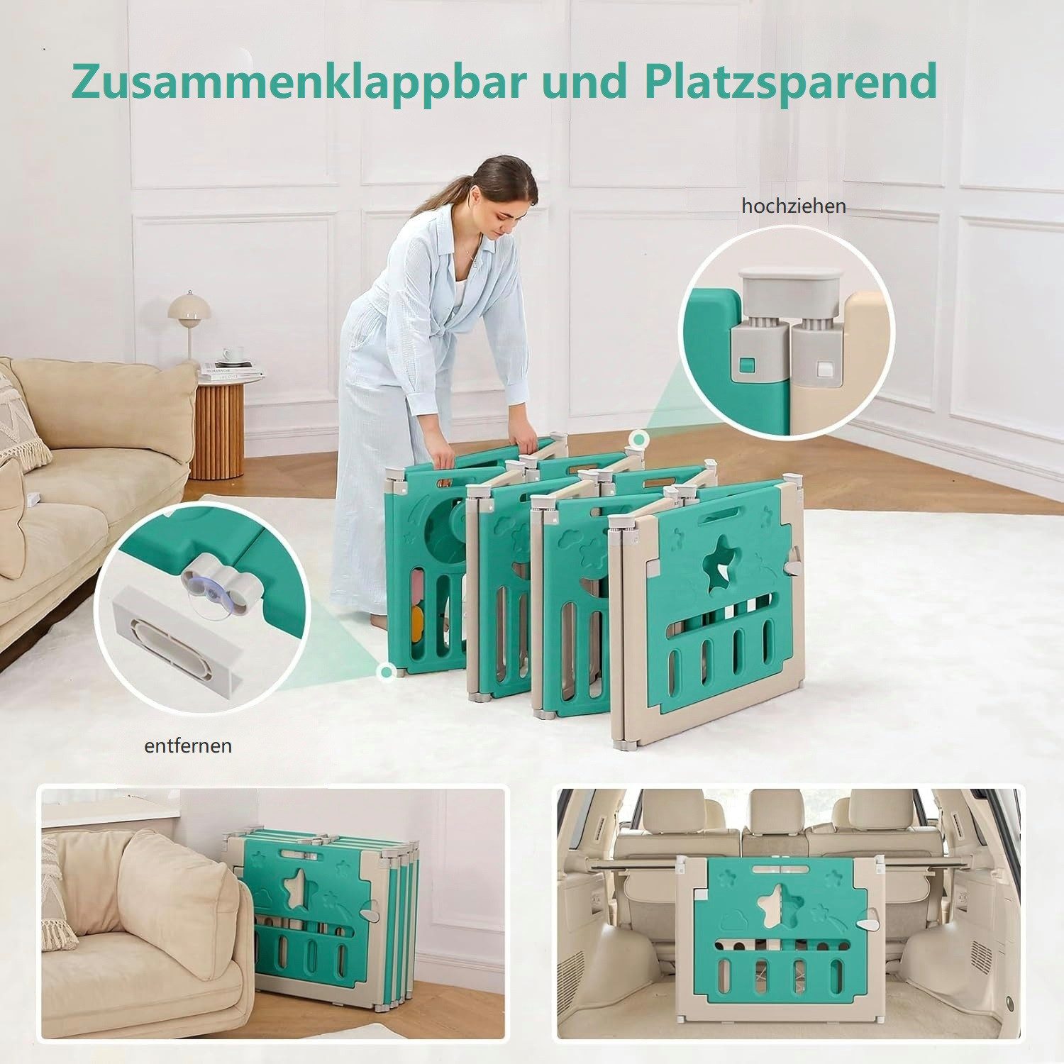 Dripex Laufgitter Baby faltbares Laufgitter und günstig online kaufen