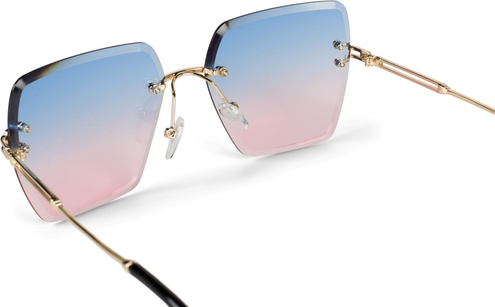 styleBREAKER Sonnenbrille Rahmenlose Rechteckige Sonnenbrille mit Diamant Schliff (1-St)