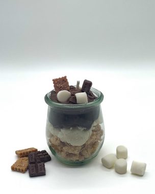 Anna & Julie Candles Duftkerze Chocolate Crunch - medium, Duftkerze im Glas, Dessertkerze, Sojawachs, Vegan, lange Brenndauer