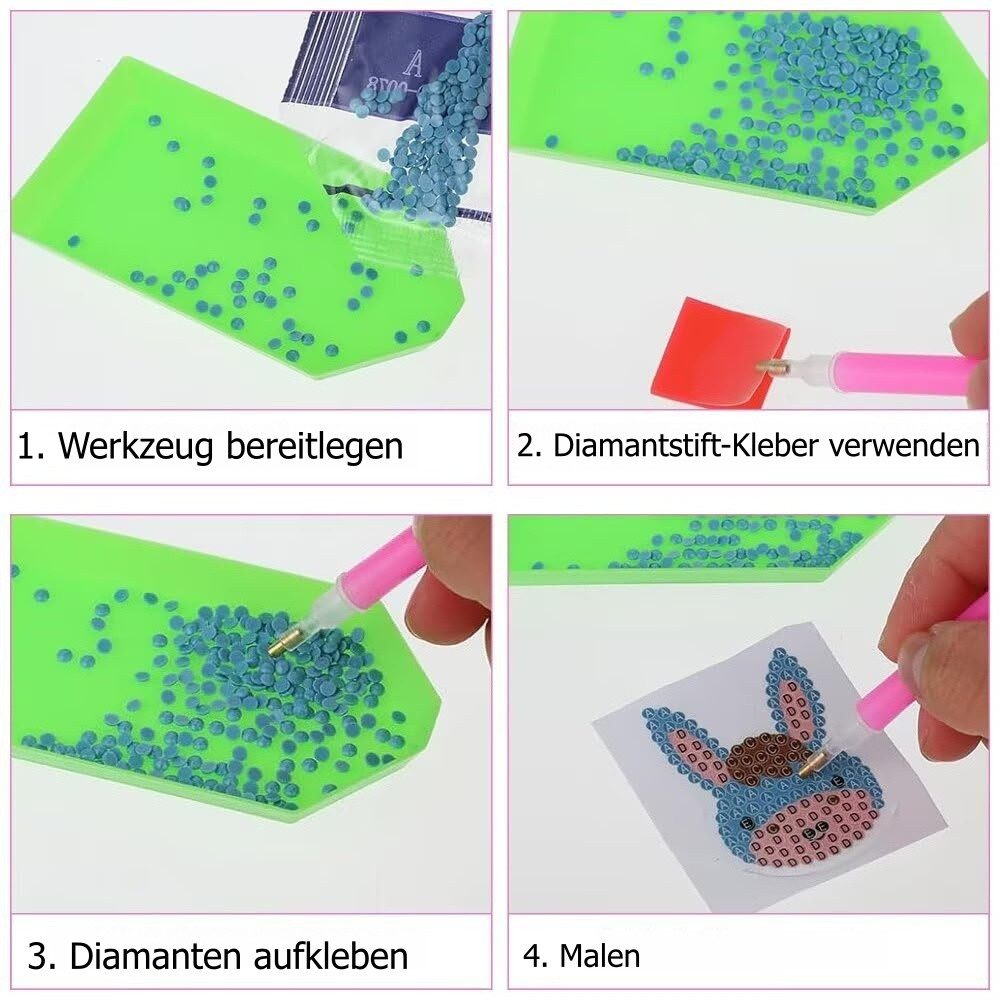 FOUORTUNATE-BEE Kreativset 18-tlg. Diamond Painting Werkzeug Set mit Stifte günstig online kaufen
