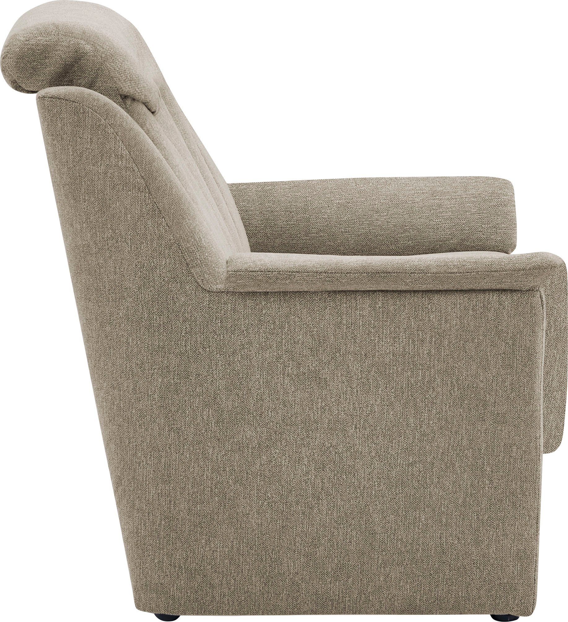 VILLA BECK 2x 3-Sitzer Sessel in Kopfteilverstellung, Sitzhöhe 49 und 3-tlg), cm, Polstergarnitur Lugano, (Set