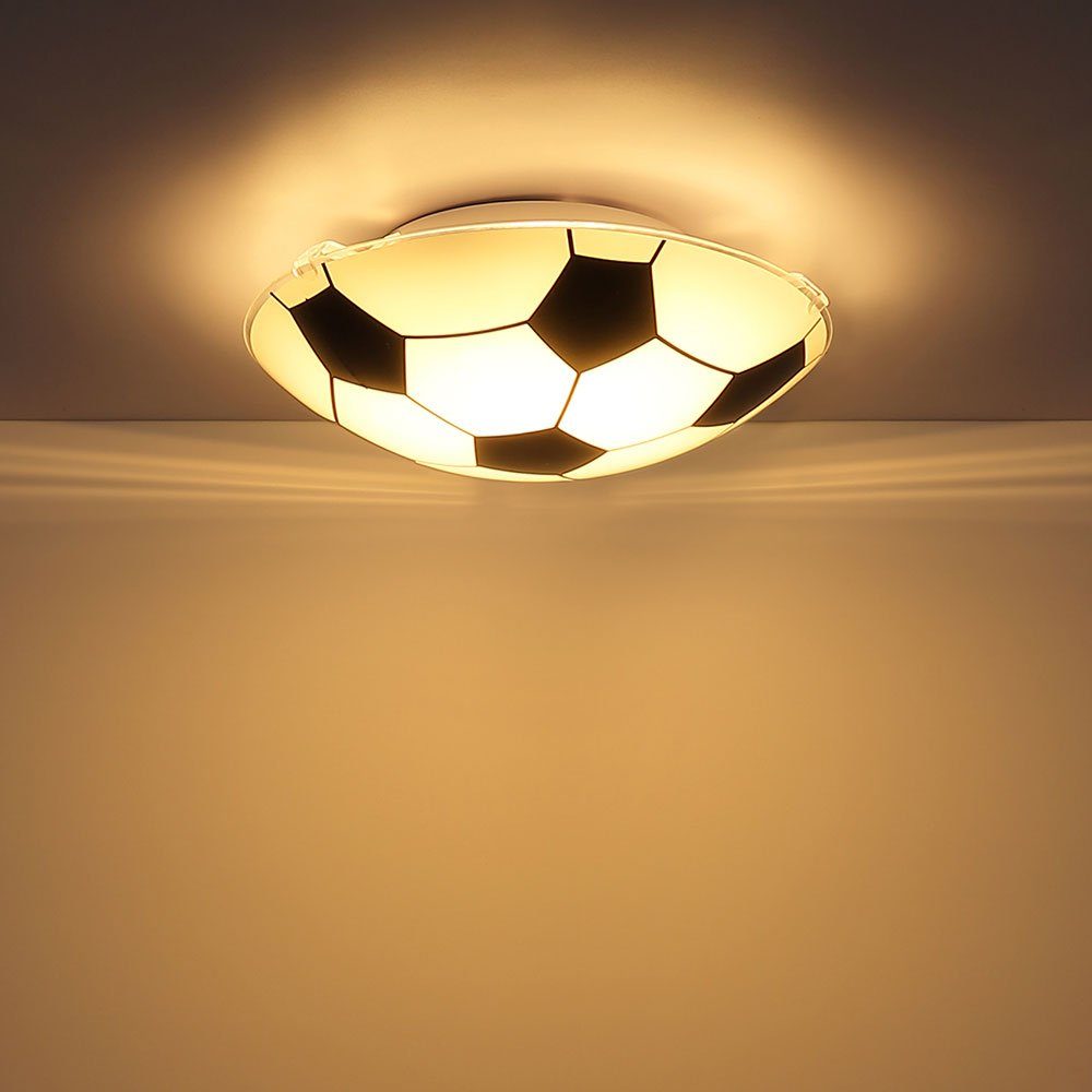 etc-shop Dekolicht, Leuchtmittel inklusive, Warmweiß, Wand Decken Glas Zimmer Fußball Spiel Lampe Kinder