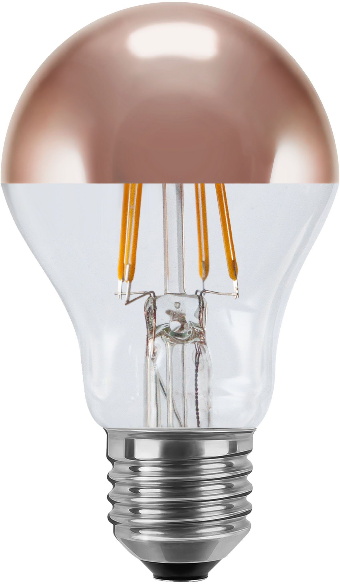 SEGULA LED-Leuchtmittel LED Glühlampe Spiegelkopf Kupfer, E27, Warmweiß, dimmbar, E27, Glühlampe Spiegelkopf Kupfer, 2700K