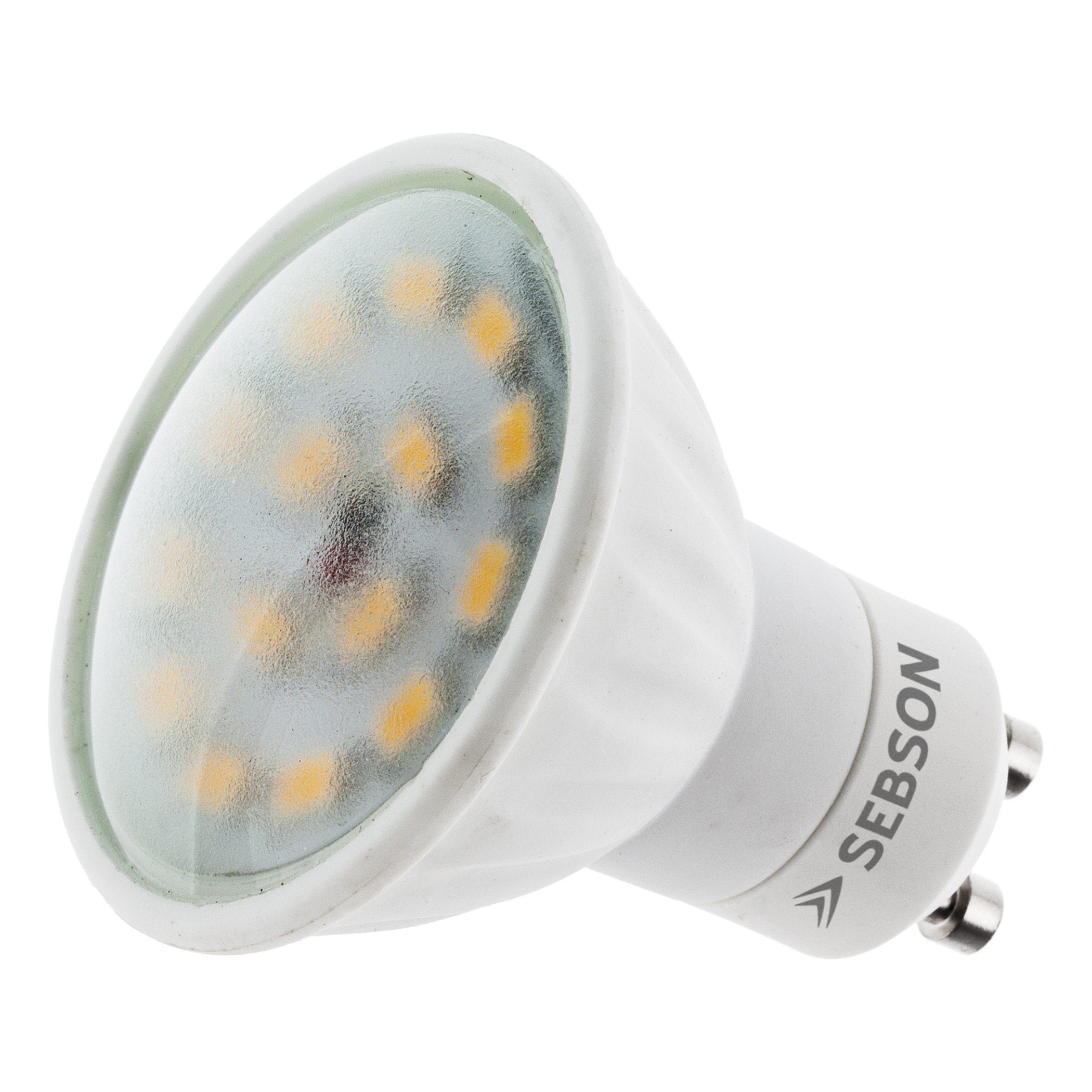 SEBSON LED Lampe GU10 warmweiß 5W 380 Lumen, GU10 LED Strahler 230V, LED  Leuchtmittel 110° LED-Leuchtmittel