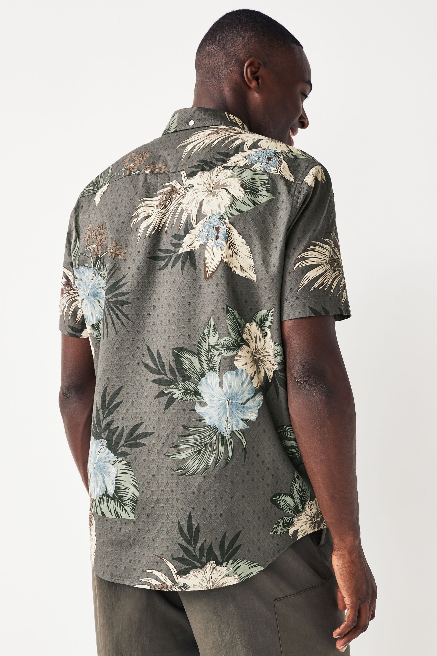 Next Kurzarmhemd Kurzärmeliges Hemd mit Blumenmuster günstig online kaufen