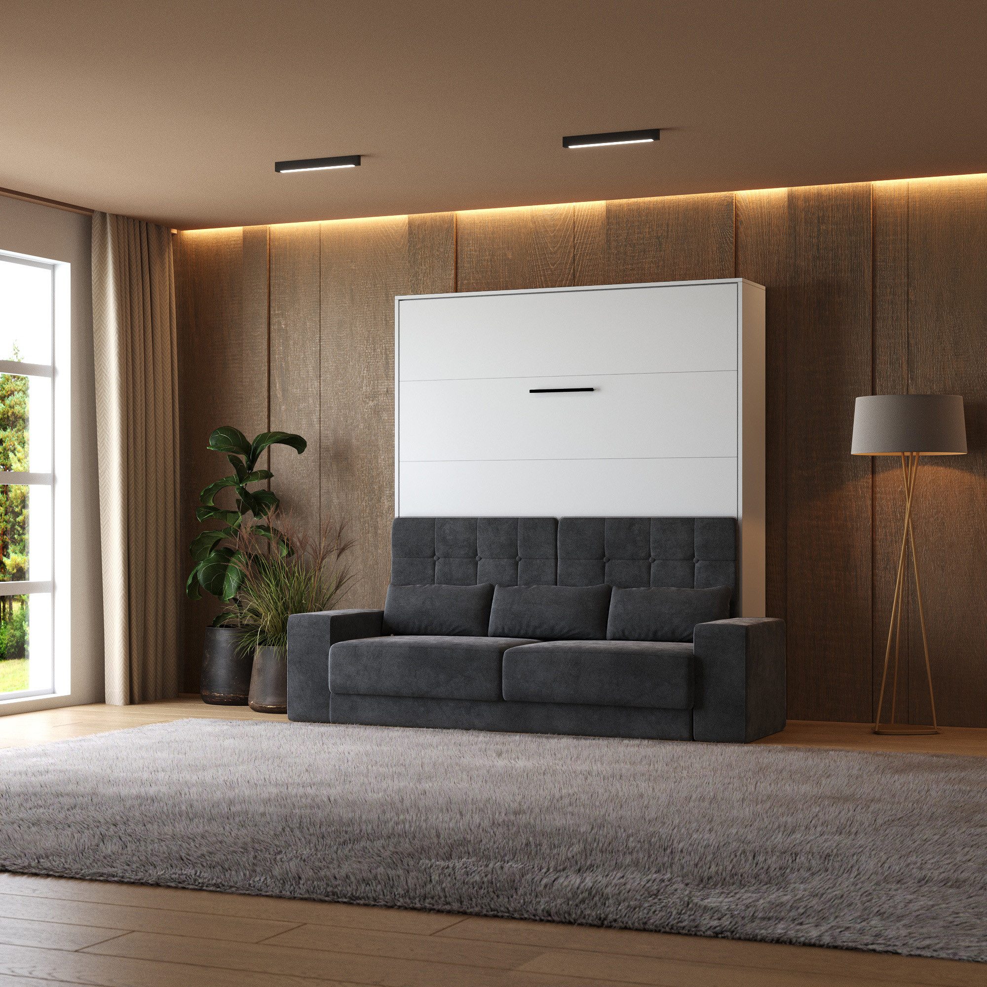 SMARTBett Schrankbett Schrankbett mit Anthrazit SOFA günstig online kaufen