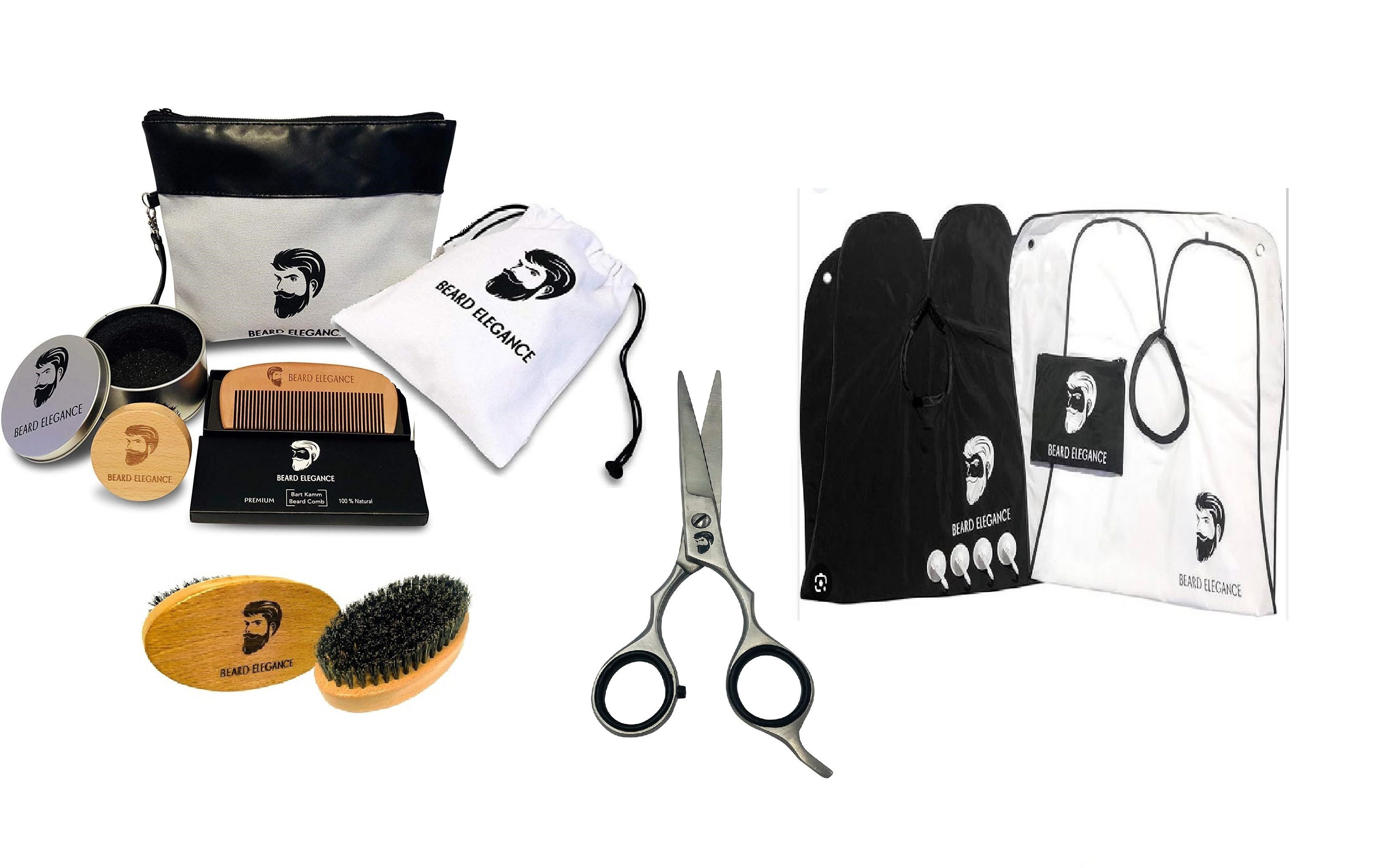 Rungassi Bartstyling-Set BEARD ELEGANCE Bartpflege-Set "Smooth-Style" - Premium mit, 8 teiliges Bartpflege-Set