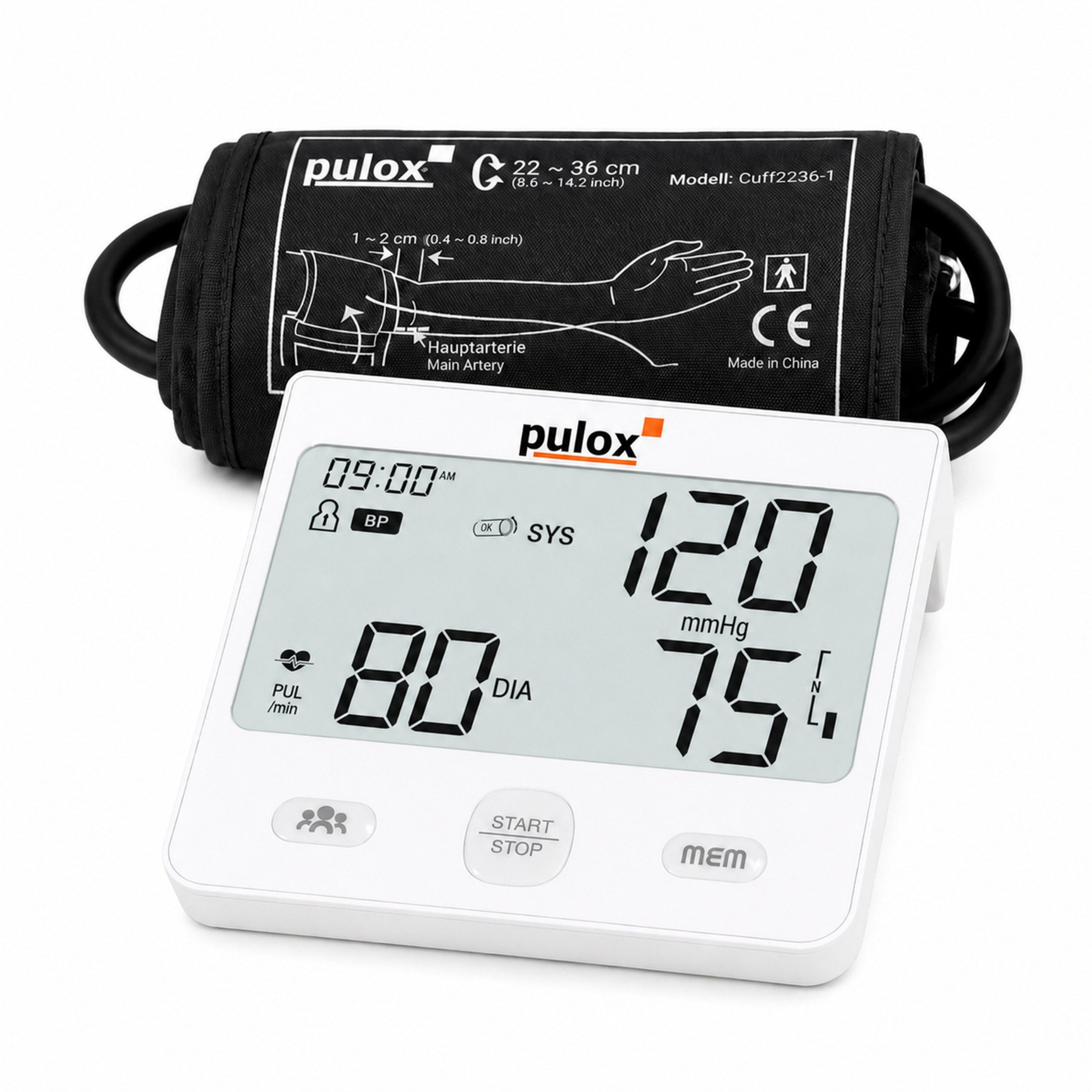 pulox Blutdruckmessgerät BP-200 - Automatisches Blutdruckmessgerät mit AFib-Erkennung
