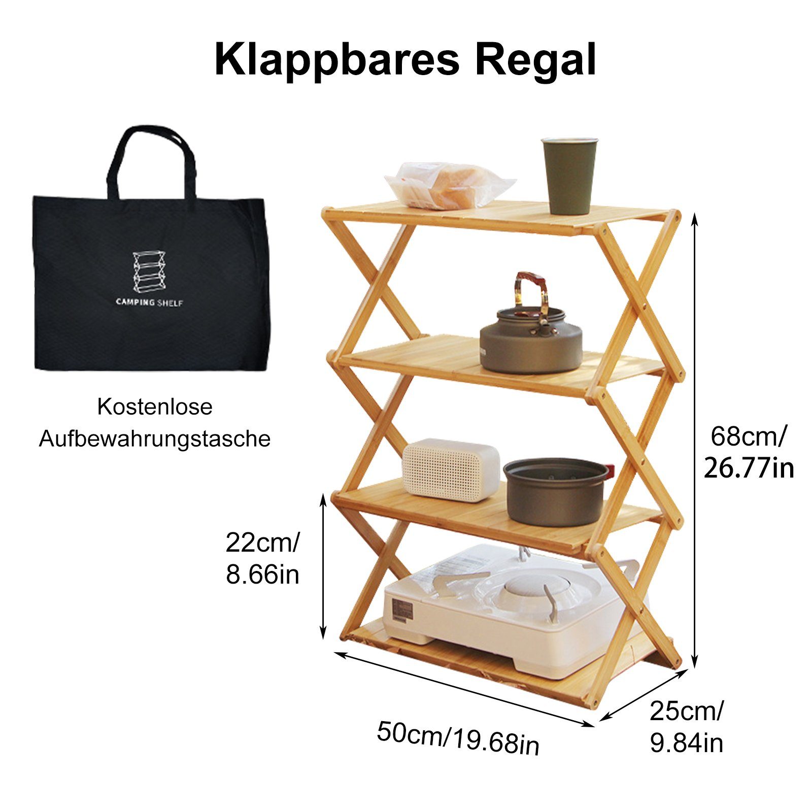 TWSOUL Regal Tragbares Lagerregal für den günstig online kaufen