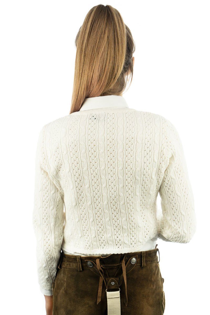 OS Trachten Strickjacke Gnoyor Trachtenjacke mit Zopfmuster – Bild 4 von 5
