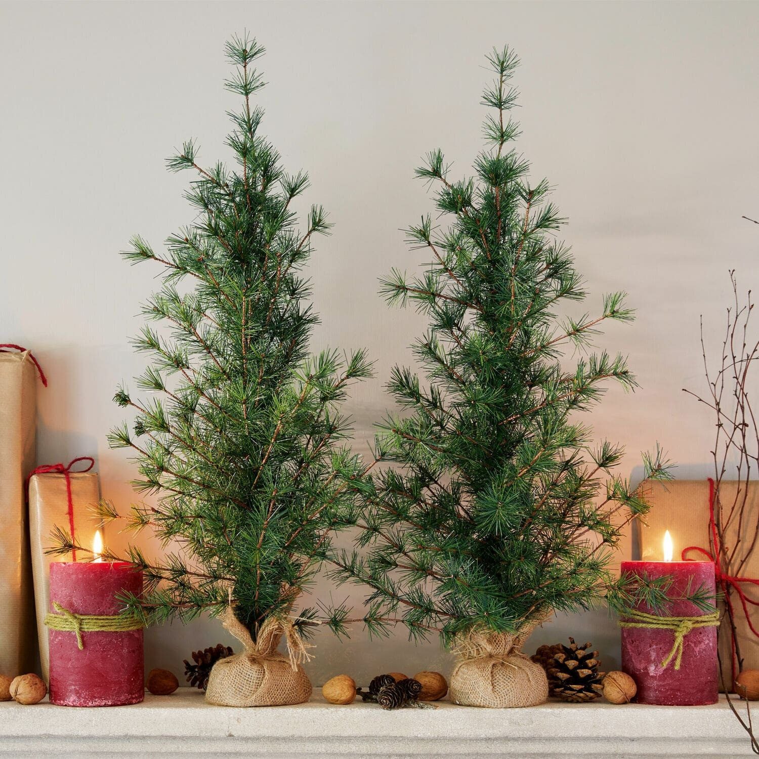 Mirabeau Weihnachtsfigur Deko-Baum 2er Set Bohicon grün/braun (2er Set, 2er Set), none – Bild 2 von 5